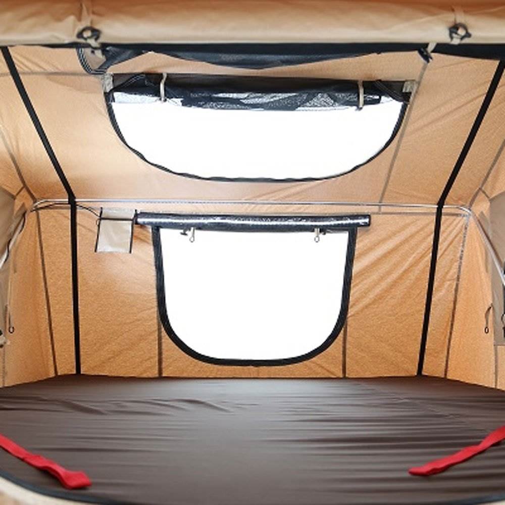 Smittybilt XL Overlander Roof Top Camping Tent w/ Ladder, Coyote Tan (Open Box)