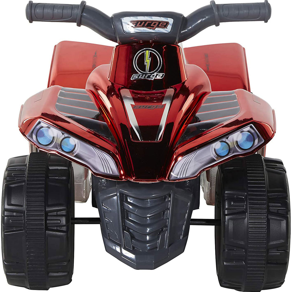 Dynacraft Kids Custom Surge 6V Chrome Riding Toy Quad 4 Wheeler, Red (Open Box)