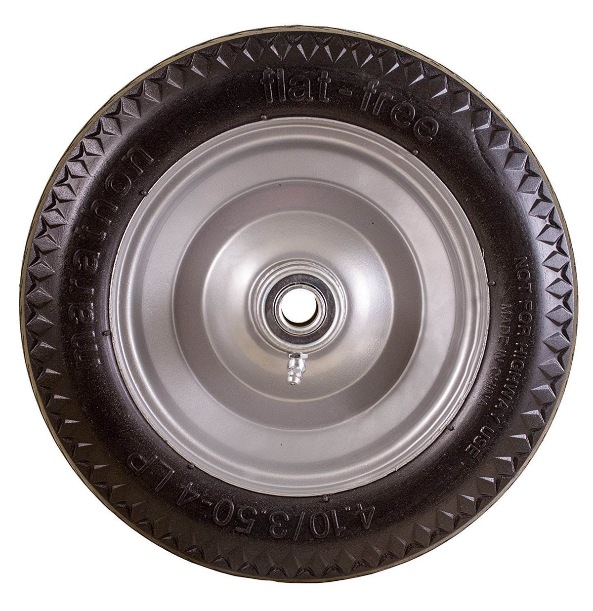 Marathon Tire 4.10/3.50-4, 2.25" Offset Hub Flat Free Sawtooth Tire (Open Box)