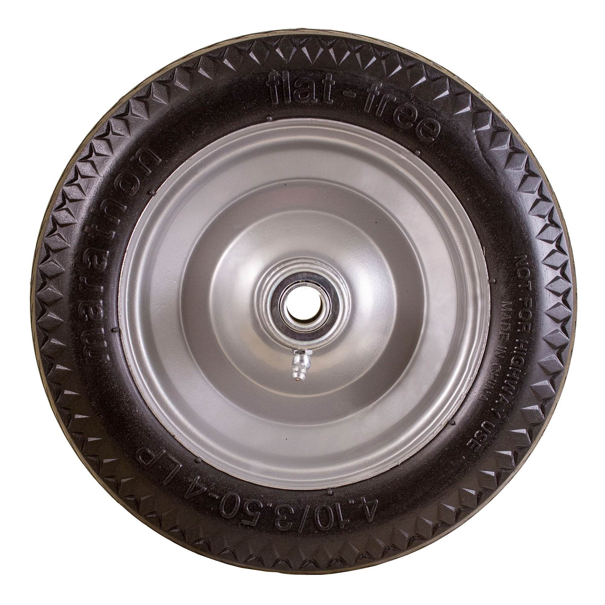 Marathon Tire 4.10/3.50-4, 4" Center Hub Flat Free Sawtooth Replacement (Used)
