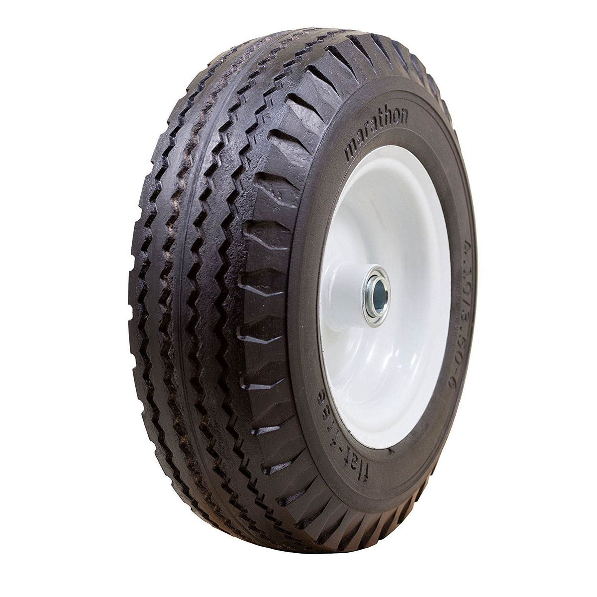 Marathon 4.10/3.50-6, 3" Centered Hub Flat Free Sawtooth Tire (Open Box)