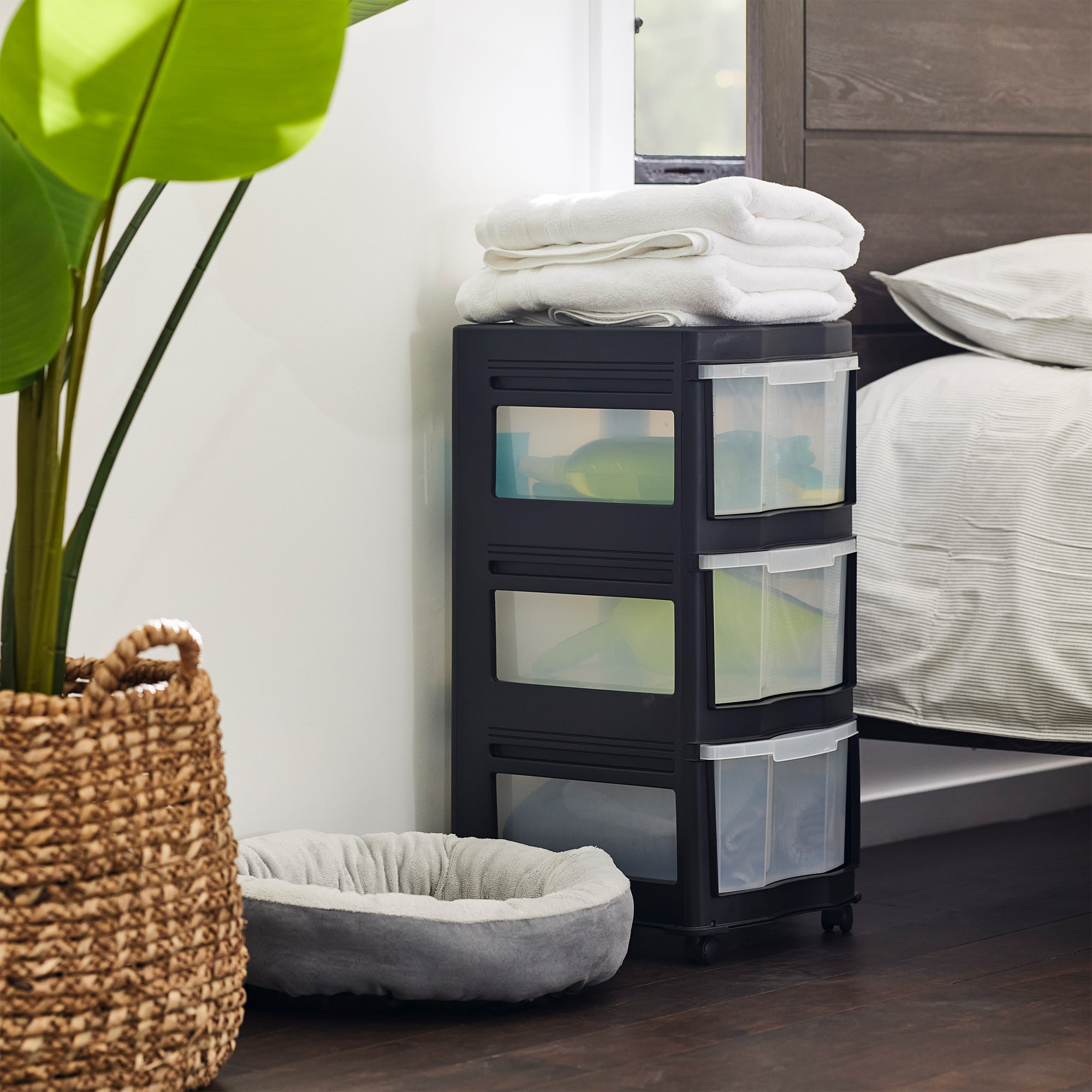 Life Story Classic 3 Shelf Plastic Storage Organizer and Drawers, Black (Used) - VMInnovations