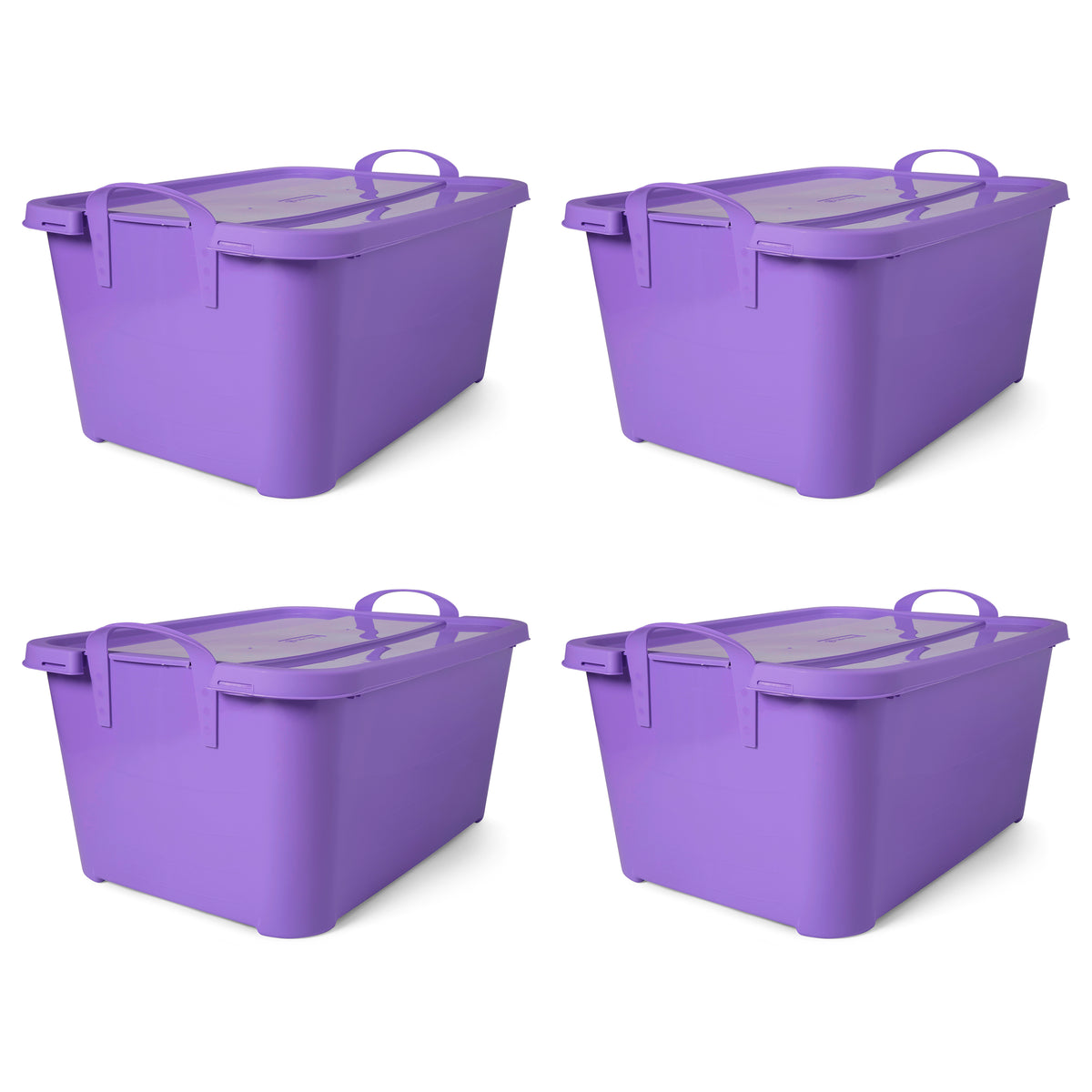 Life Story Stackable Closet Organization Storage Box Container, 55 Qt (4 Pack)