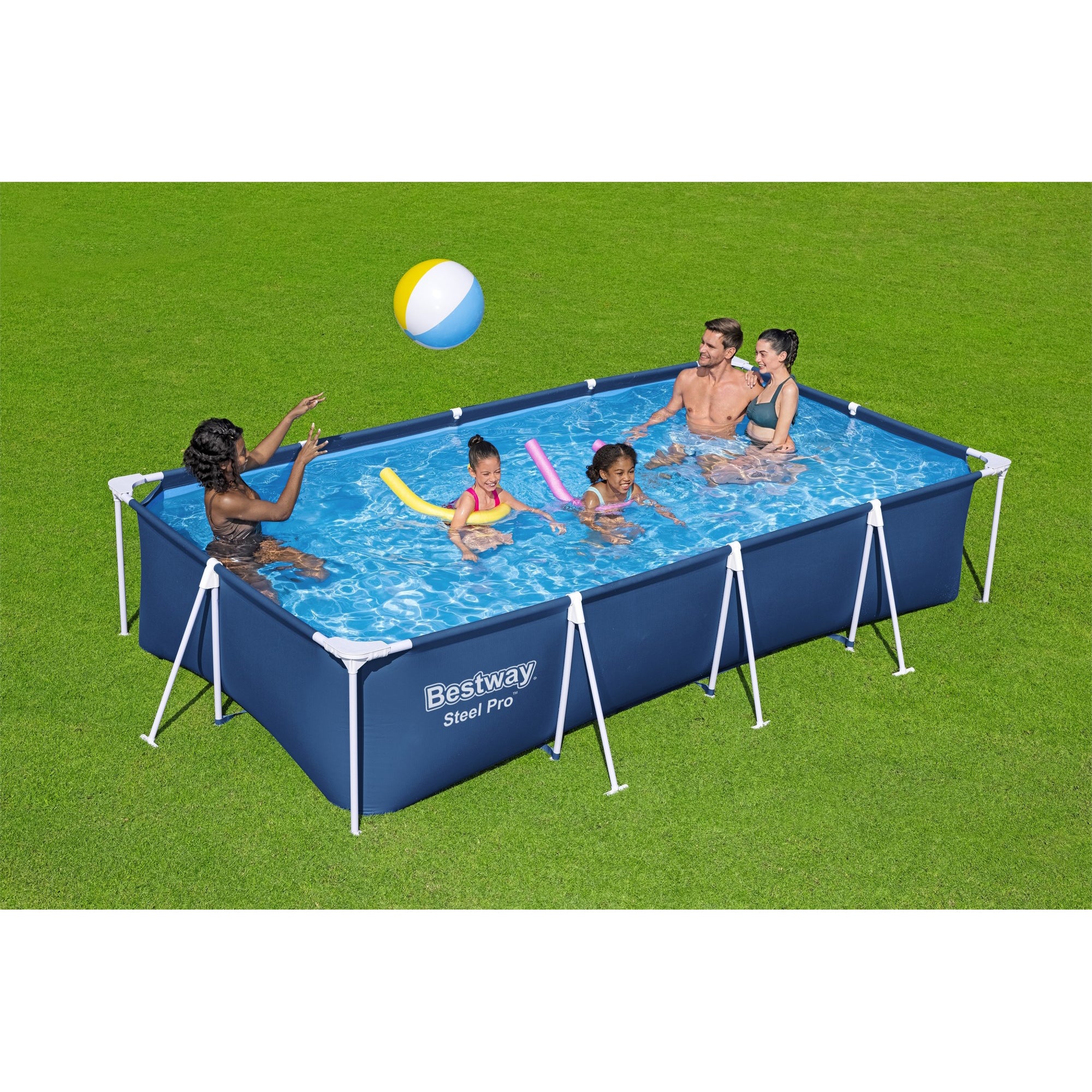 Bestway Steel Pro 13'x7'x32" Rectangular Frame Above Ground Swimming Pool (Used) - VMInnovations