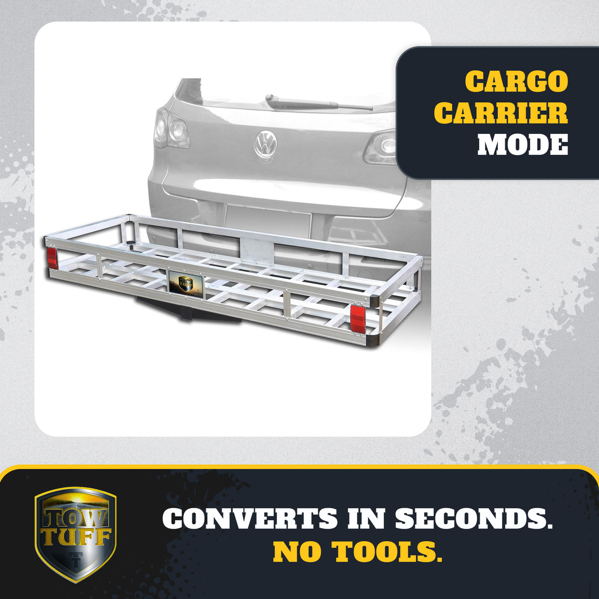 Tow Tuff TTF-2260A 60" 500 Pound Aluminum Camping Gear or Luggage Cargo Carrier