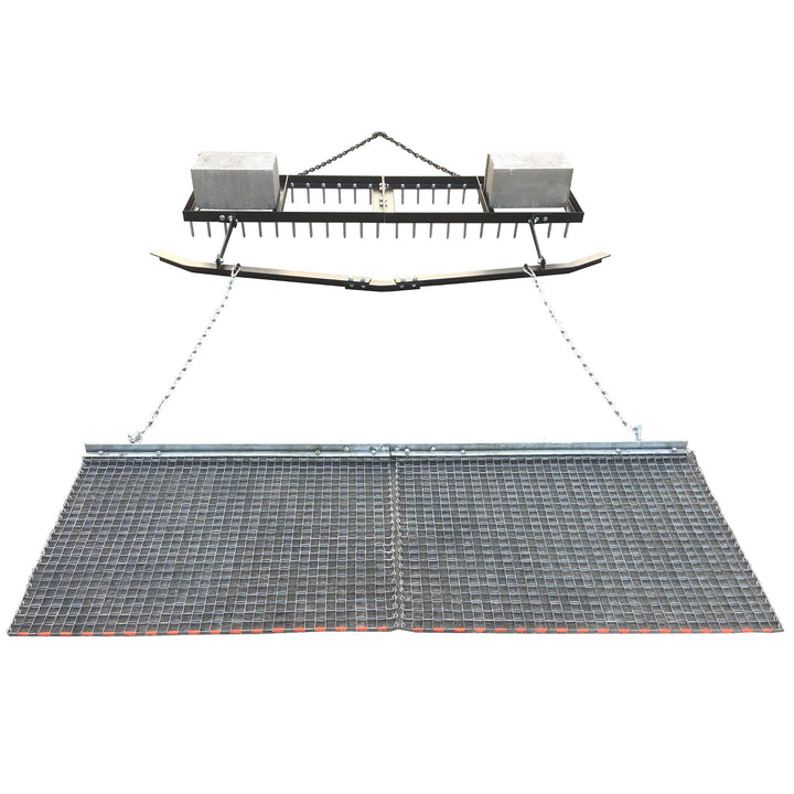 Yard Tuff 6' Spike Drag with Surface Leveling Bar and Drag Mat for ATV/UTVs - VMInnovations