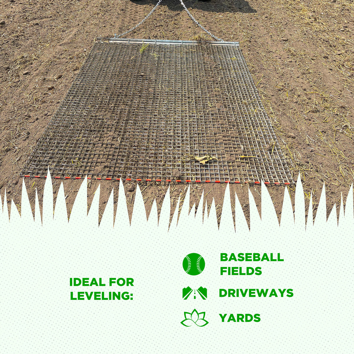 Yard Tuff 33HPDM ATV/UTV 3'x3' Zinc & Steel Field Surface Leveling Mat(Open Box)