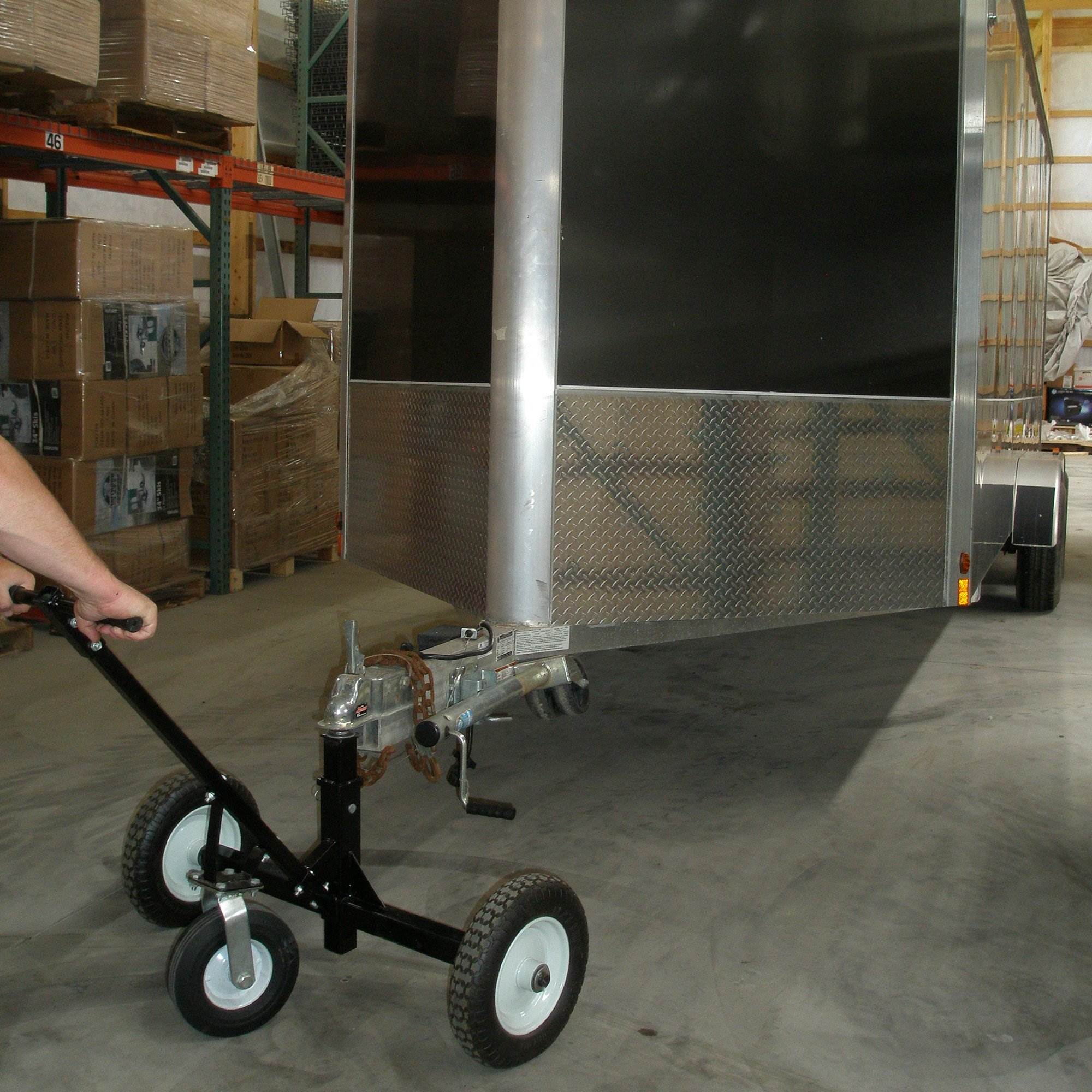 Tow Tuff Adjustable Steel 1000 lb Heavy Duty Trailer Dolly w/ Caster (Open Box) - VMInnovations