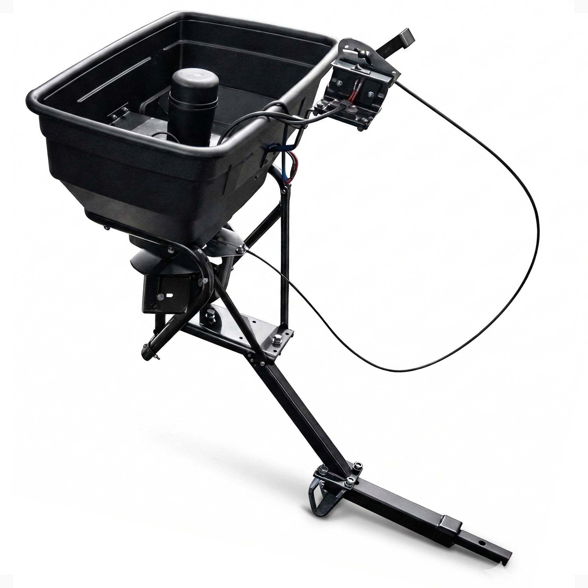 Field Tuff 12V ATV Hitch Mount Receiver 125 lb Grass, Seed, Fertilizer Spreader