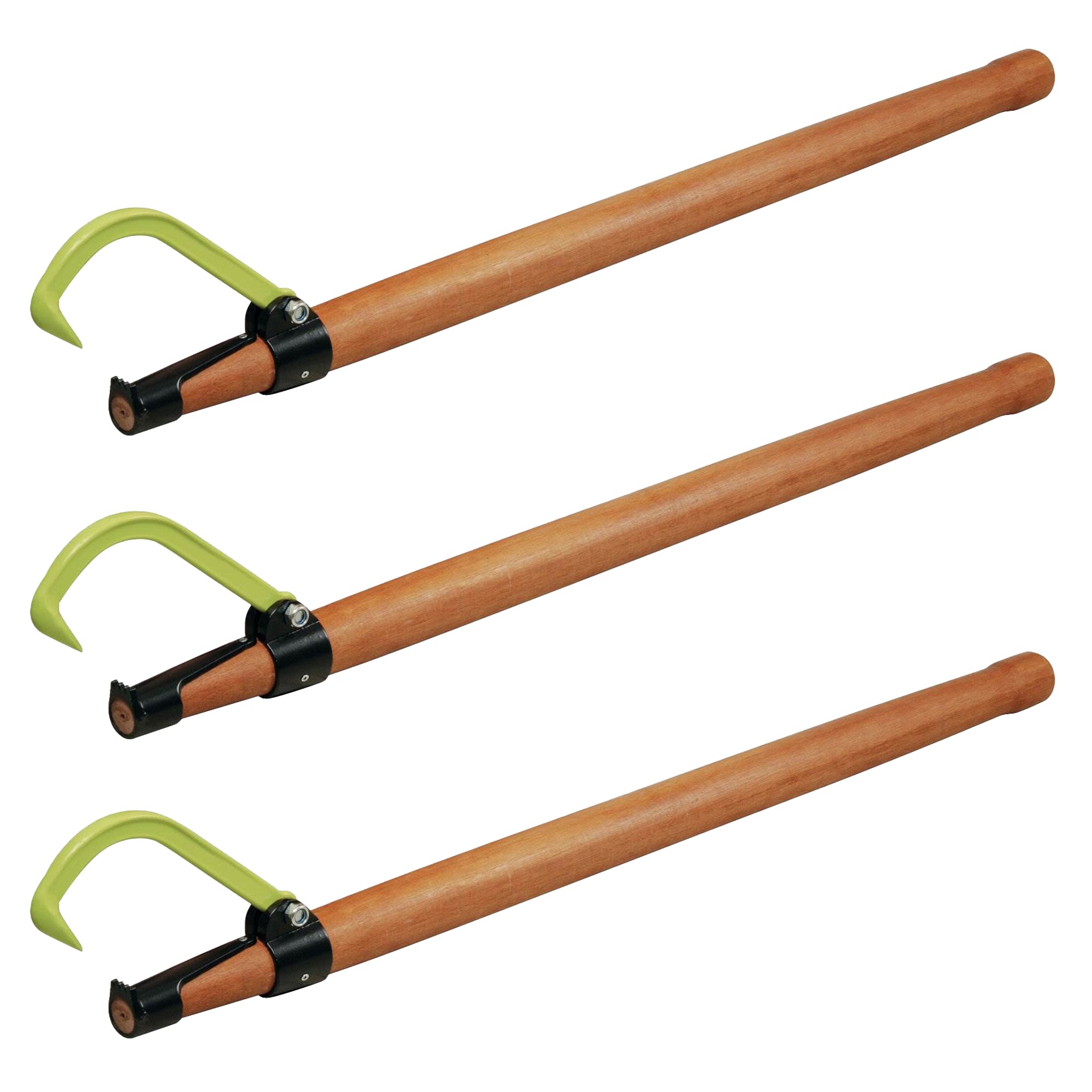 Timber Tuff TMW-30 4ft Wood Handle Logging Rolling Forestry Cant Hook (3 Pack)