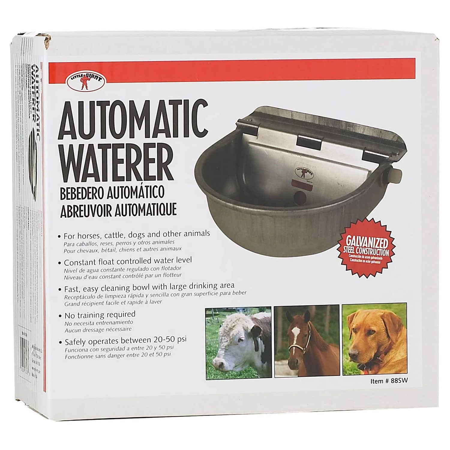 Little Giant Steel Automatic Stock Waterer for Horses and Cattle (Open Box) - VMInnovations