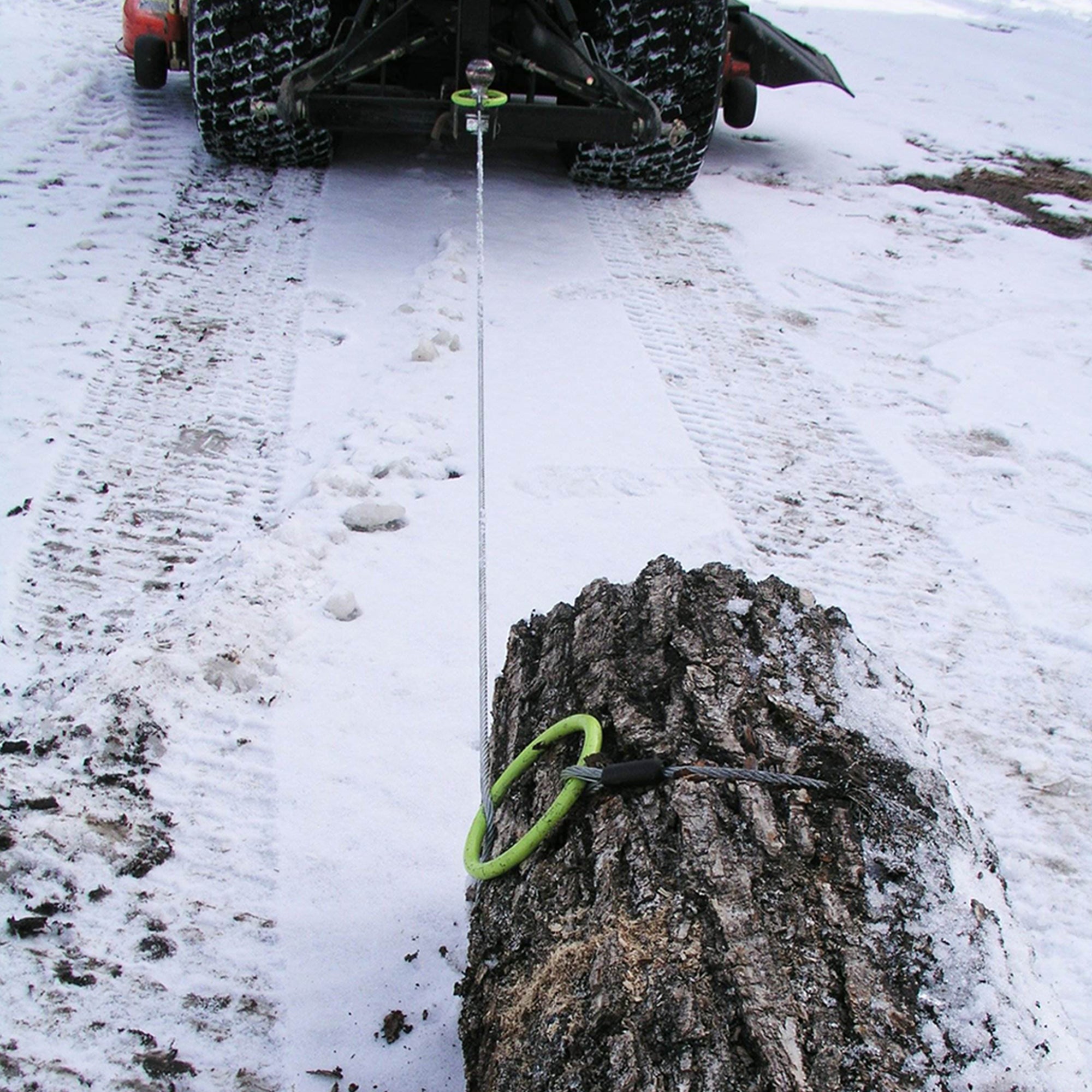 Timber Tuff ATV and UTV Heavy Duty Log Lumber Choker Cable w/ Tow Rings (2 Pack)