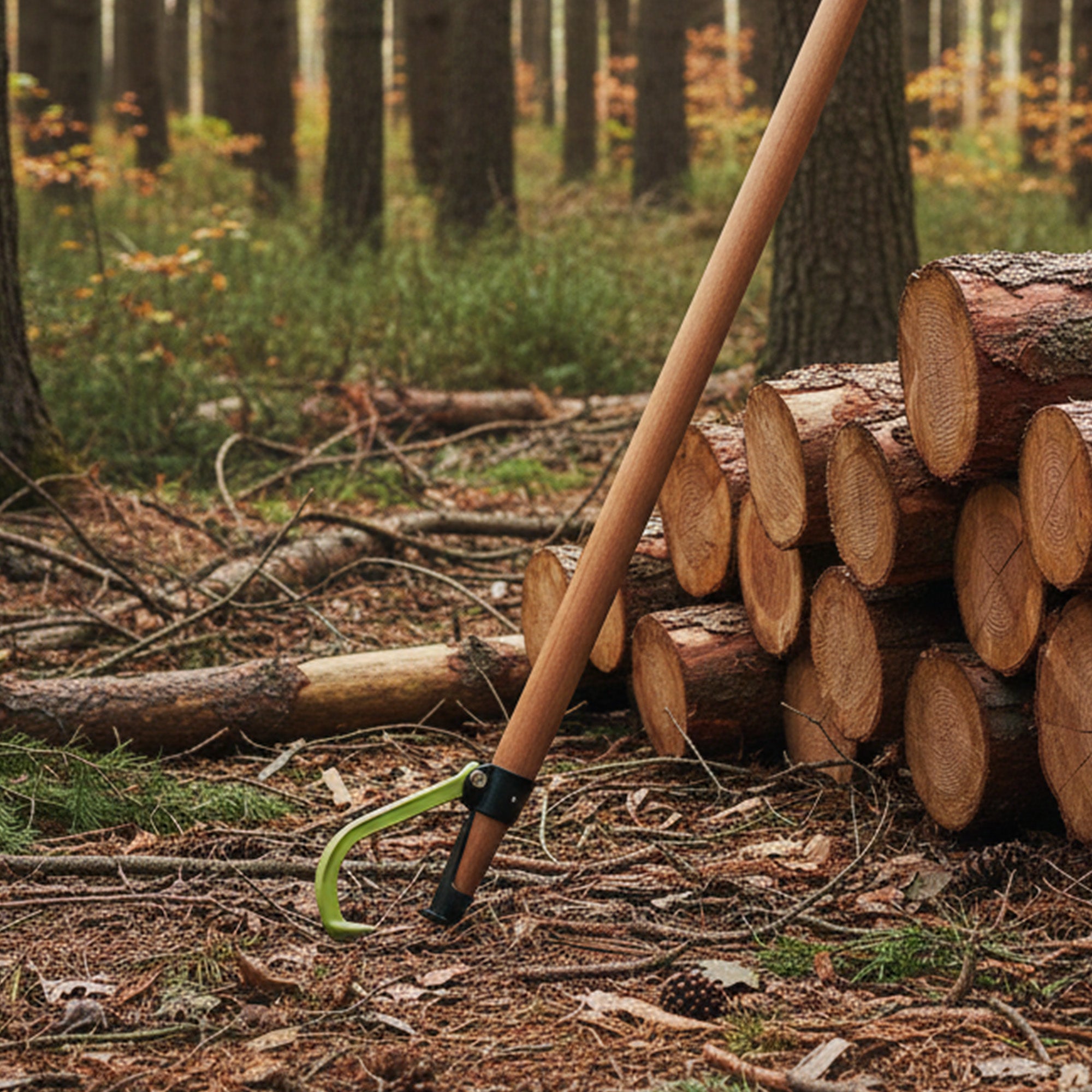 Timber Tuff TMW-30 4 Ft. Wood Handle Logging Forestry Log Rolling Cant Hook Tool