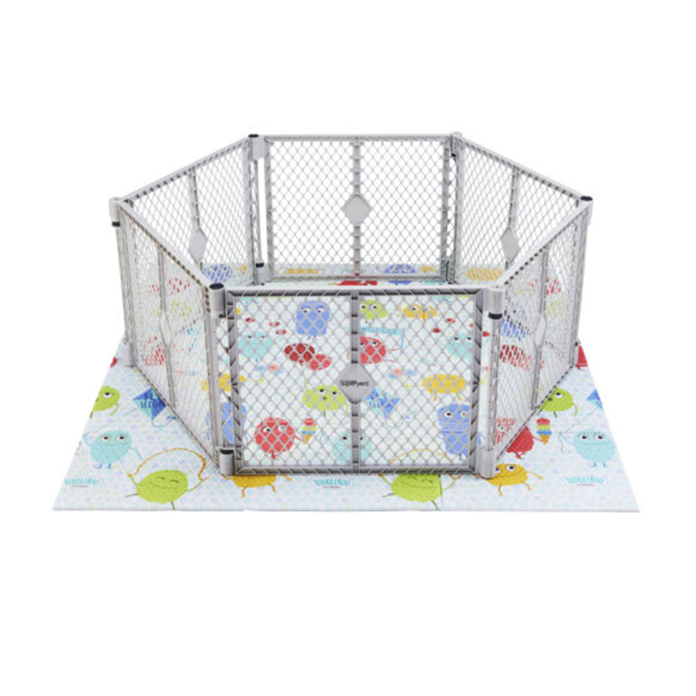 Toddleroo by North States 71 Inch Superyard Folding Friends Play Mat (Open Box) - VMInnovations