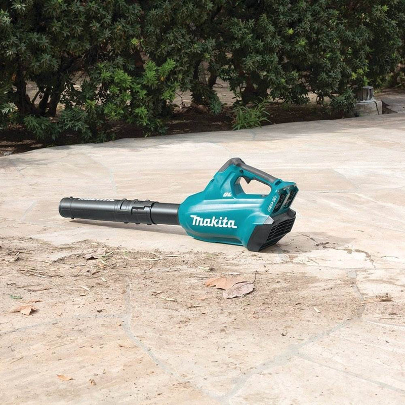Makita 18V X2 LXT Cordless Electric Handheld Leaf Blower + 4 Batteries & Charger