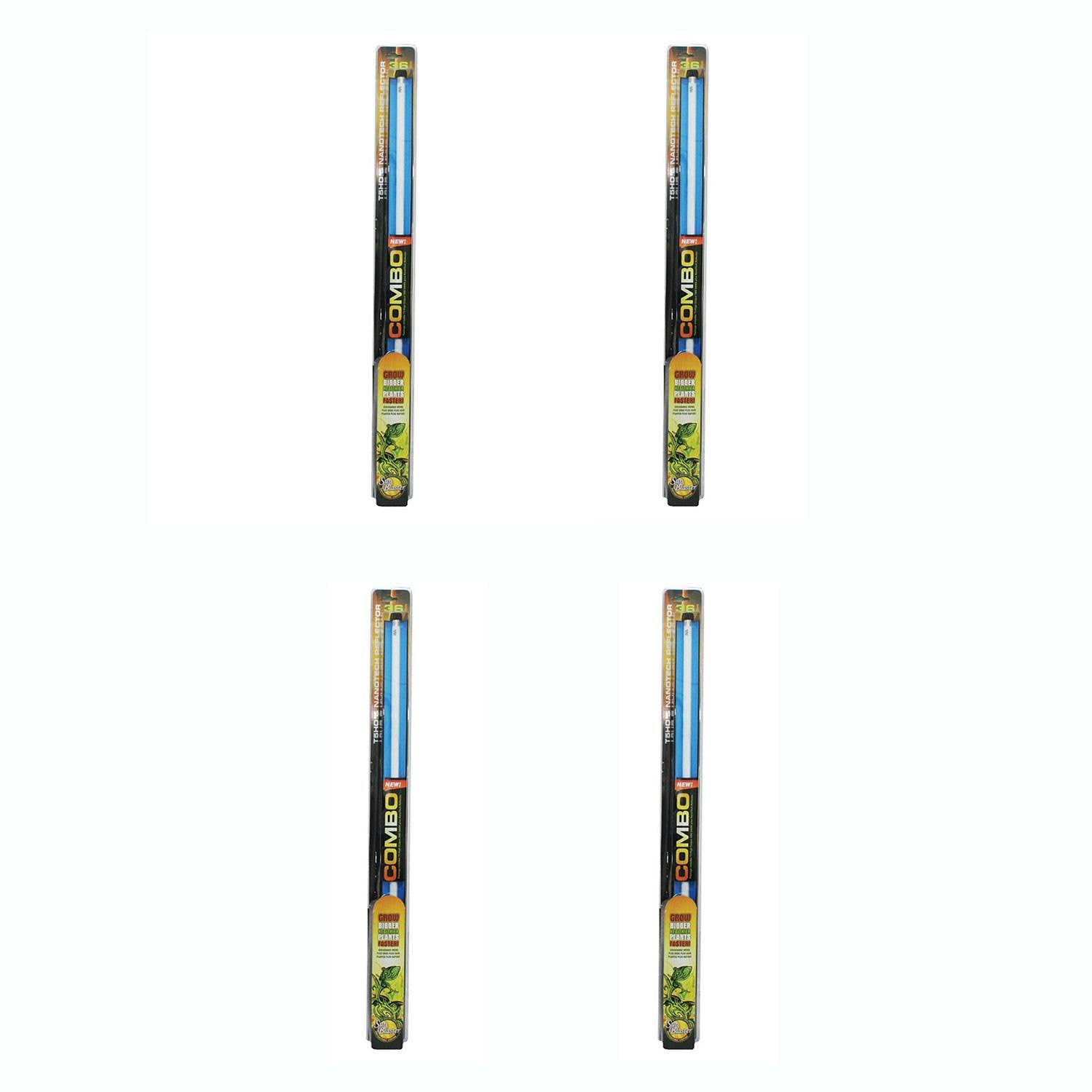 SunBlaster 39W 6400K NanoTech T5HO Reflector with 3 Foot Light Fixture, 4 Pack - VMInnovations