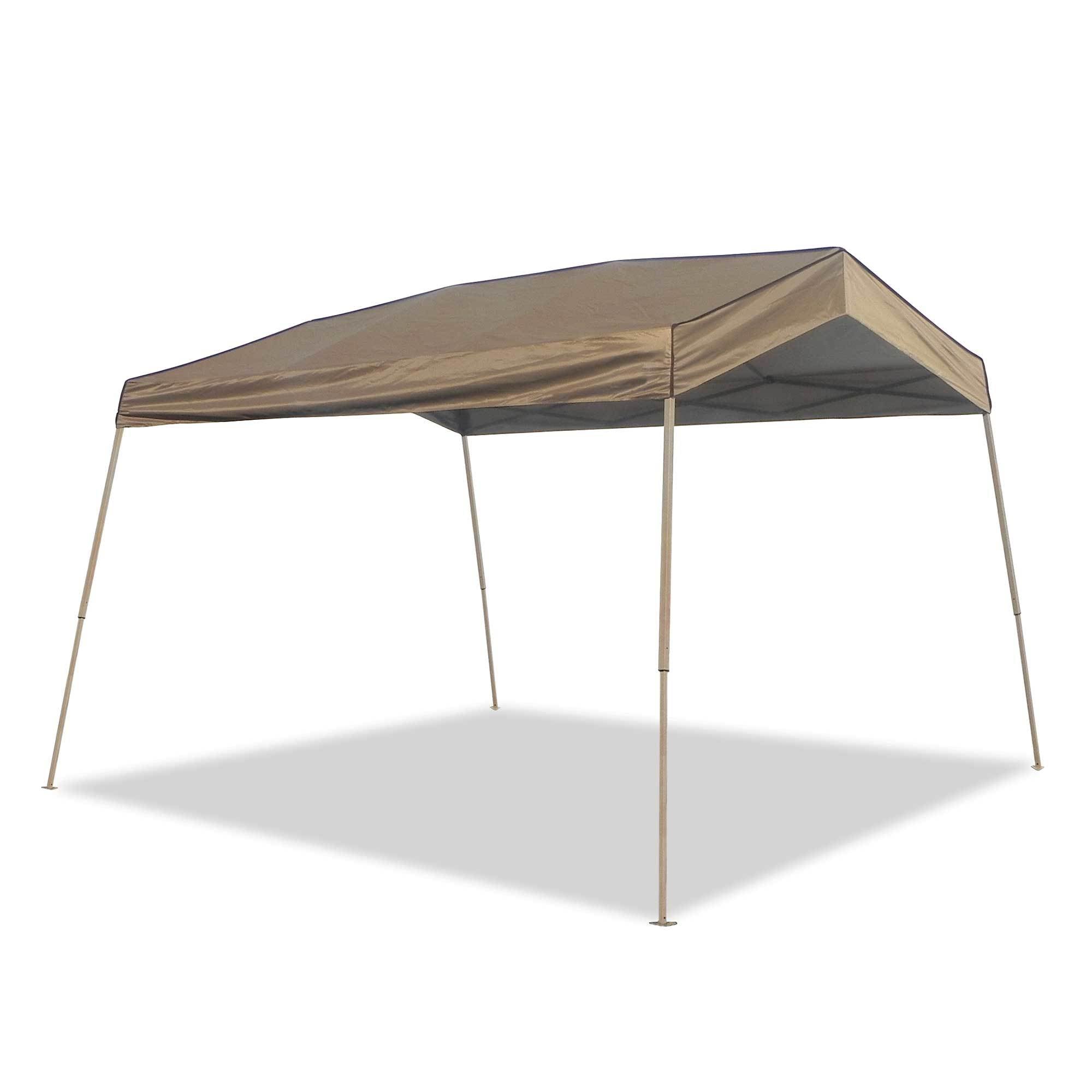 Z-Shade 12 x 14 Foot Outdoor Shade Canopy and Wrap-Around Leg Weight Bags, Tan - VMInnovations