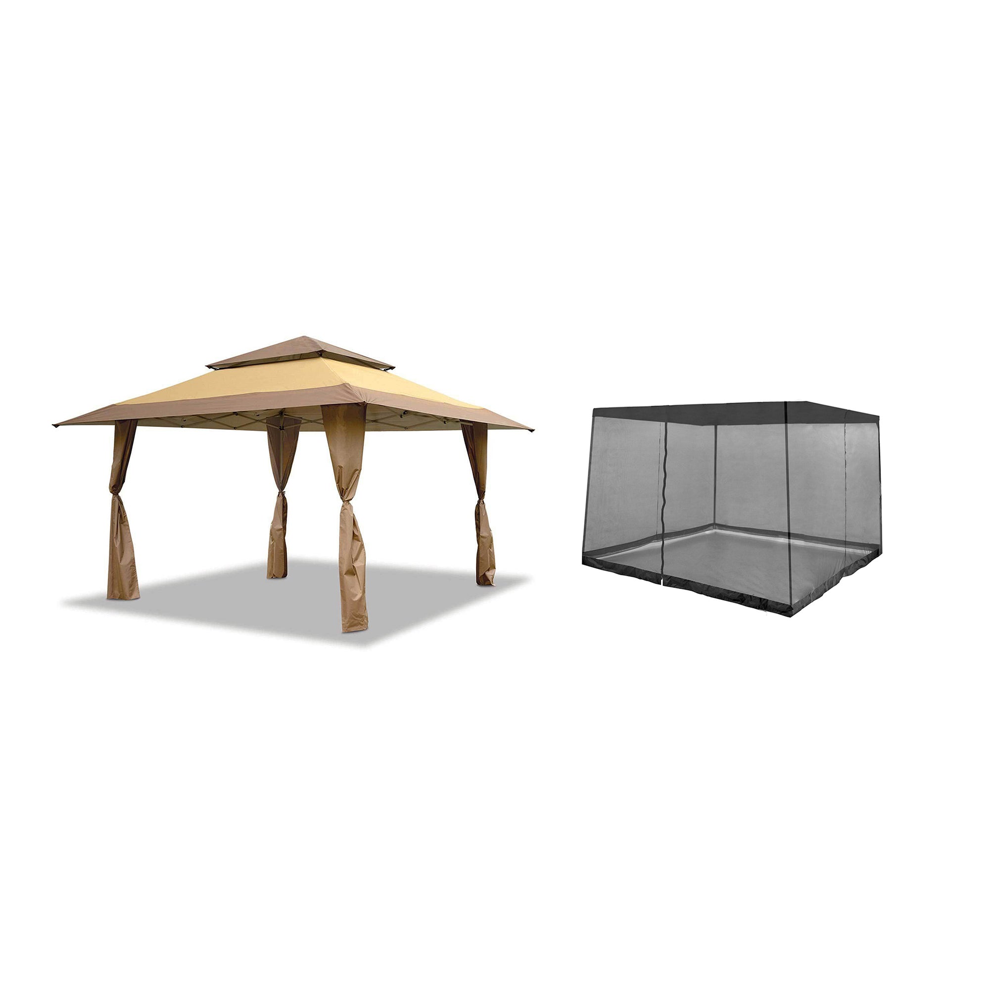 Z-Shade 13 x 13 Foot Instant Gazebo Canopy Outdoor Shelter & Gazebo Bug Screen