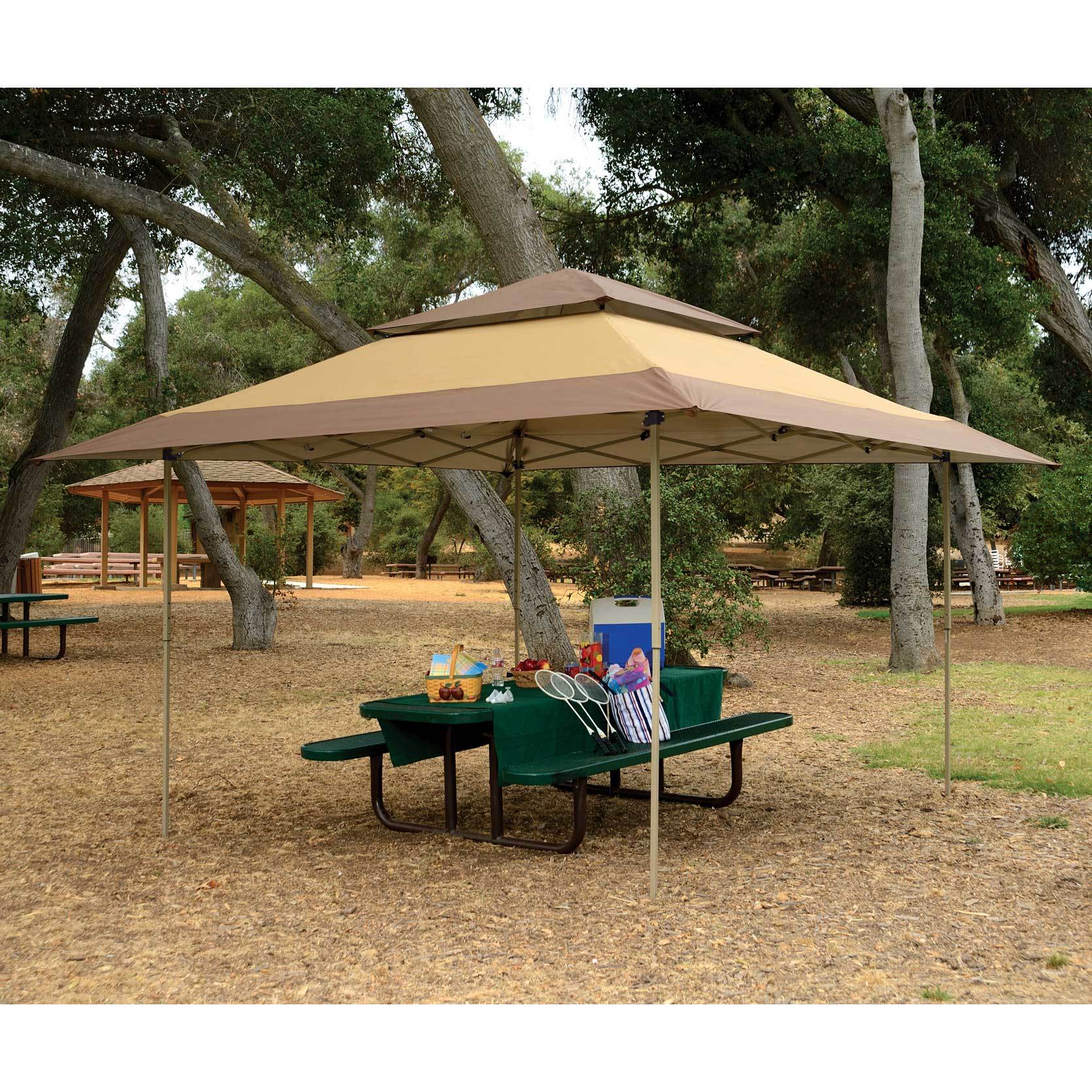 Z-Shade 13 x 13 Foot Instant Gazebo Canopy Patio Shelter Tent, Tan Brown (Used) - VMInnovations