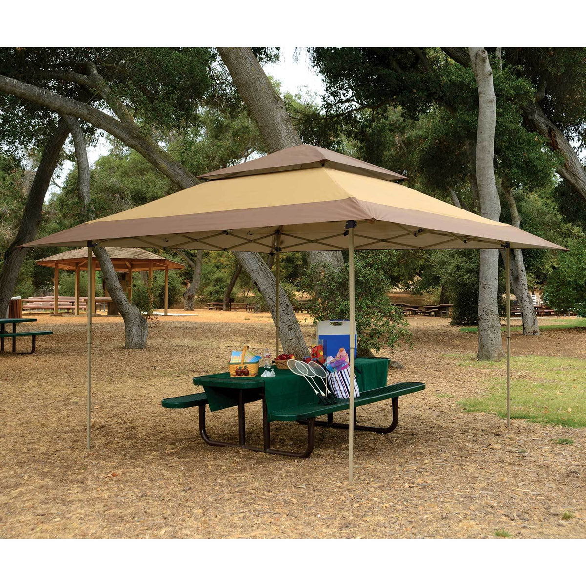 Z-Shade 13 x 13 Foot Instant Gazebo Outdoor Canopy Patio Shelter Tent, Tan Brown