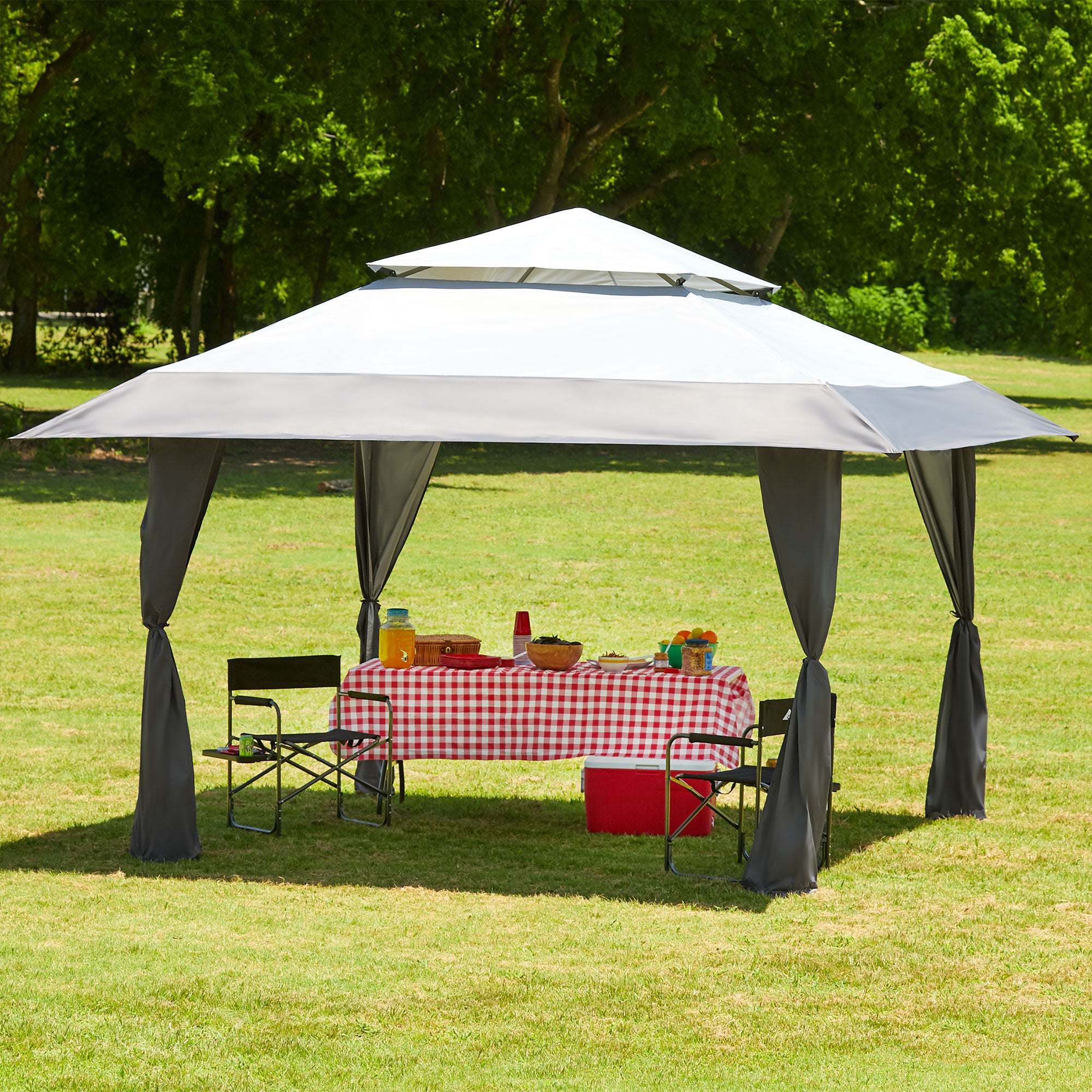 Z-Shade 13 x 13 Foot Instant Gazebo Outdoor Canopy Patio Shelter Tent, Gray