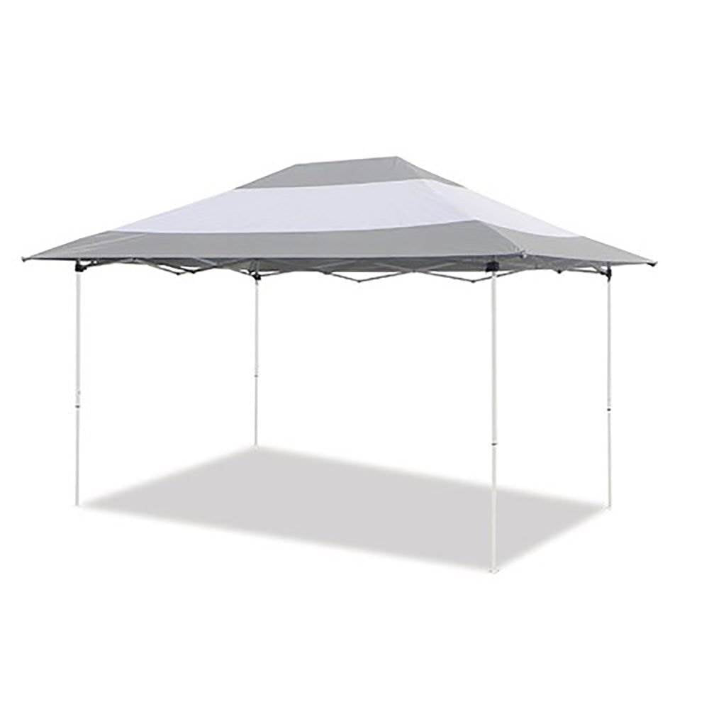 Z-Shade 14 x 10 Foot Prestige Instant Shade Outdoor Canopy Shelter, Grey & White - VMInnovations