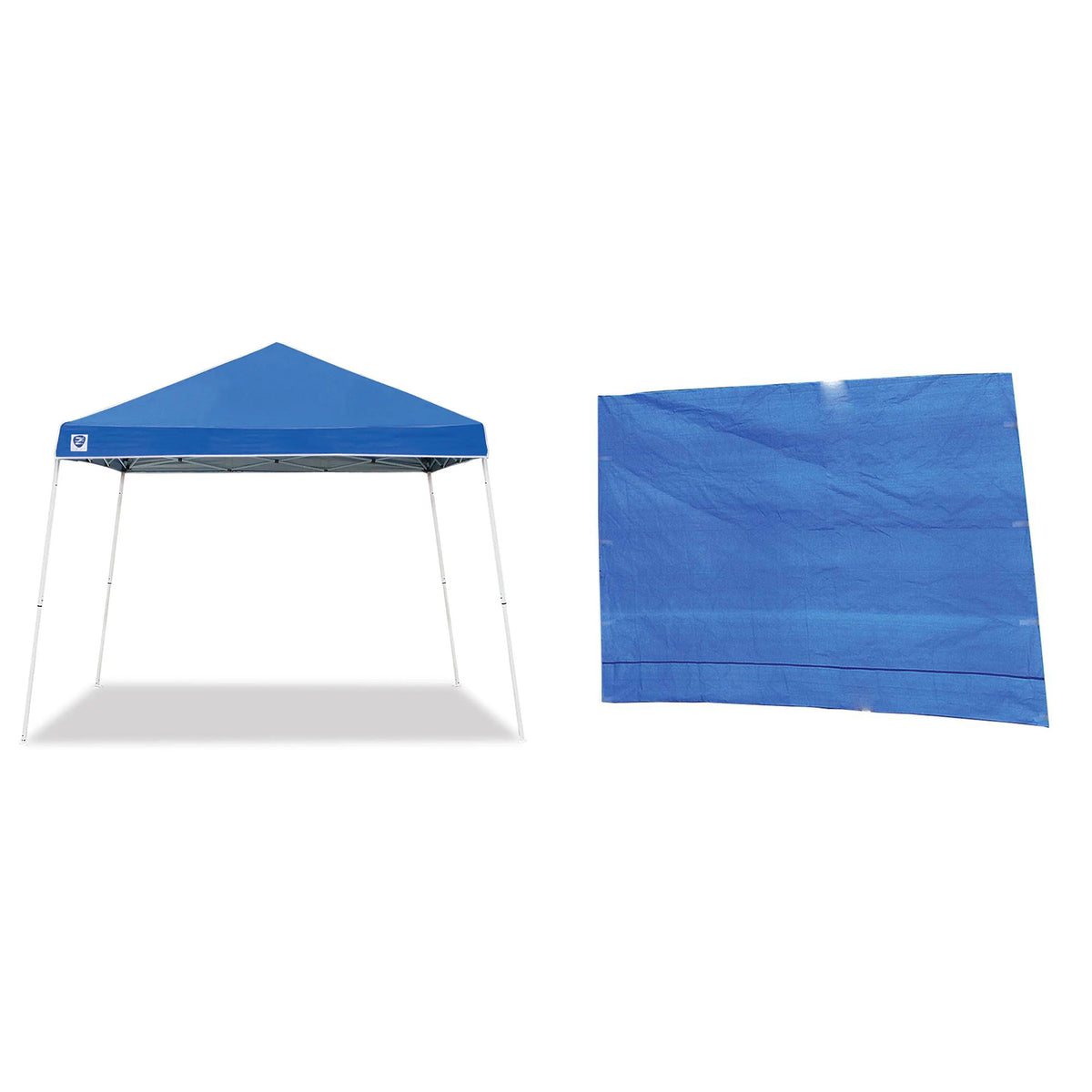 Z-Shade 10x10 Ft Horizon Angled Leg Pop Up Canopy with Sidewall Attachment, Blue