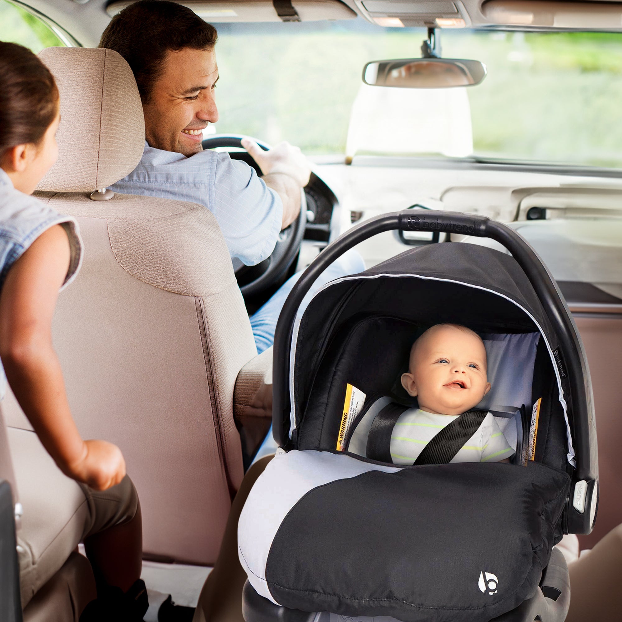 Baby Trend Flex-Loc 35 Pound Infant Car Seat, Stormy (Open Box) - VMInnovations