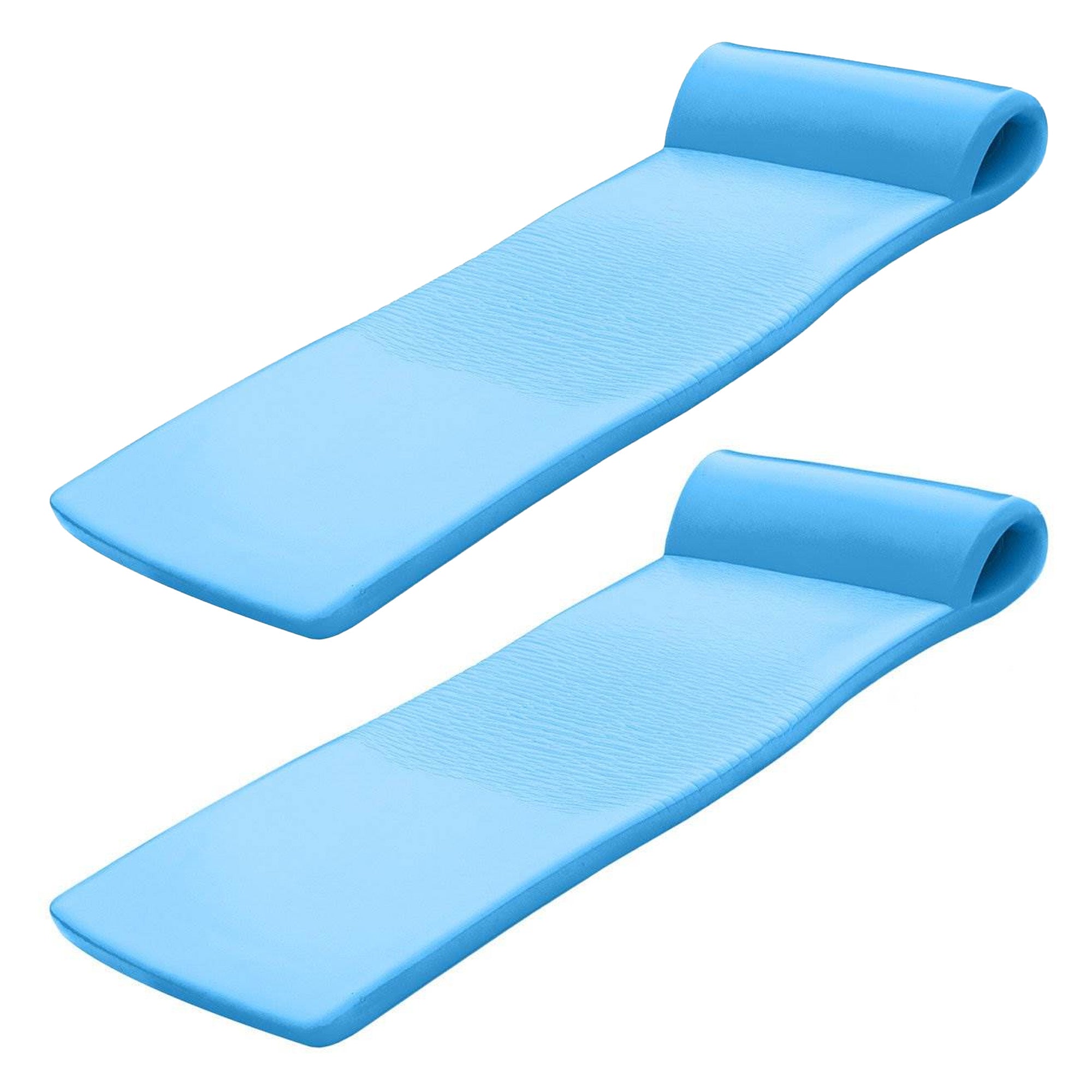 TRC Recreation Sunsation 70" Foam Raft Lounger Pool Float, Bahama Blue (2 Pack)