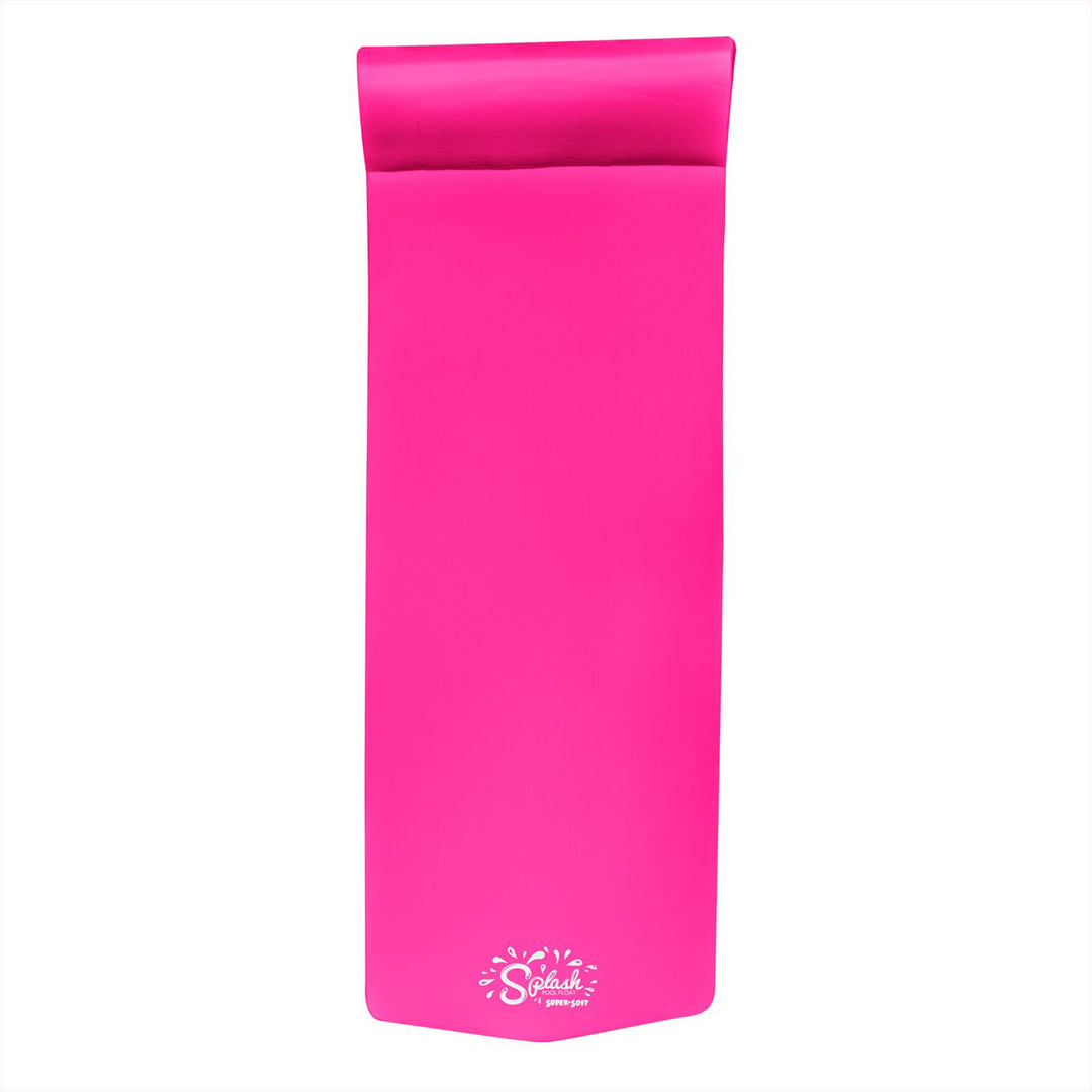 TRC Recreation Splash 1.25" Thick Foam Swimming Pool Float Mat, Flamingo Pink