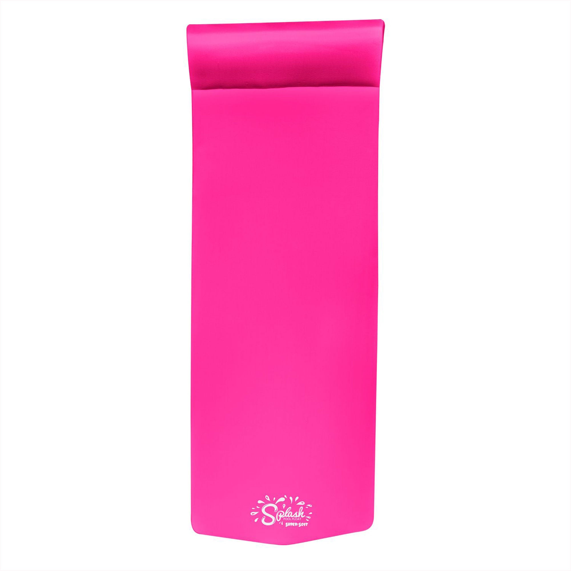 TRC Recreation Splash 1.25" Thick Foam Swimming Pool Float Mat, Flamingo Pink