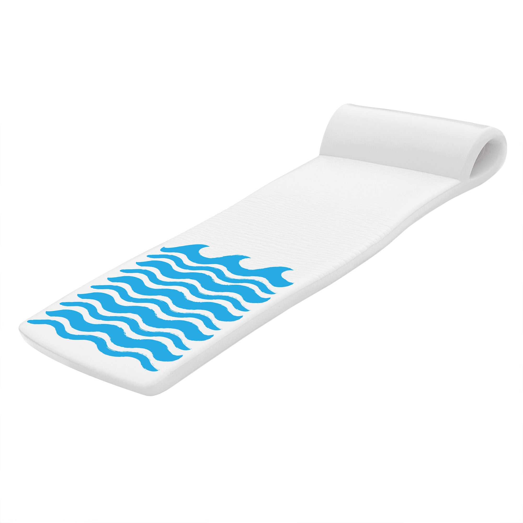 TRC Recreation Sunsation 1.75" Thick Foam Lounger Swimming Pool Float, Blue Wave - VMInnovations
