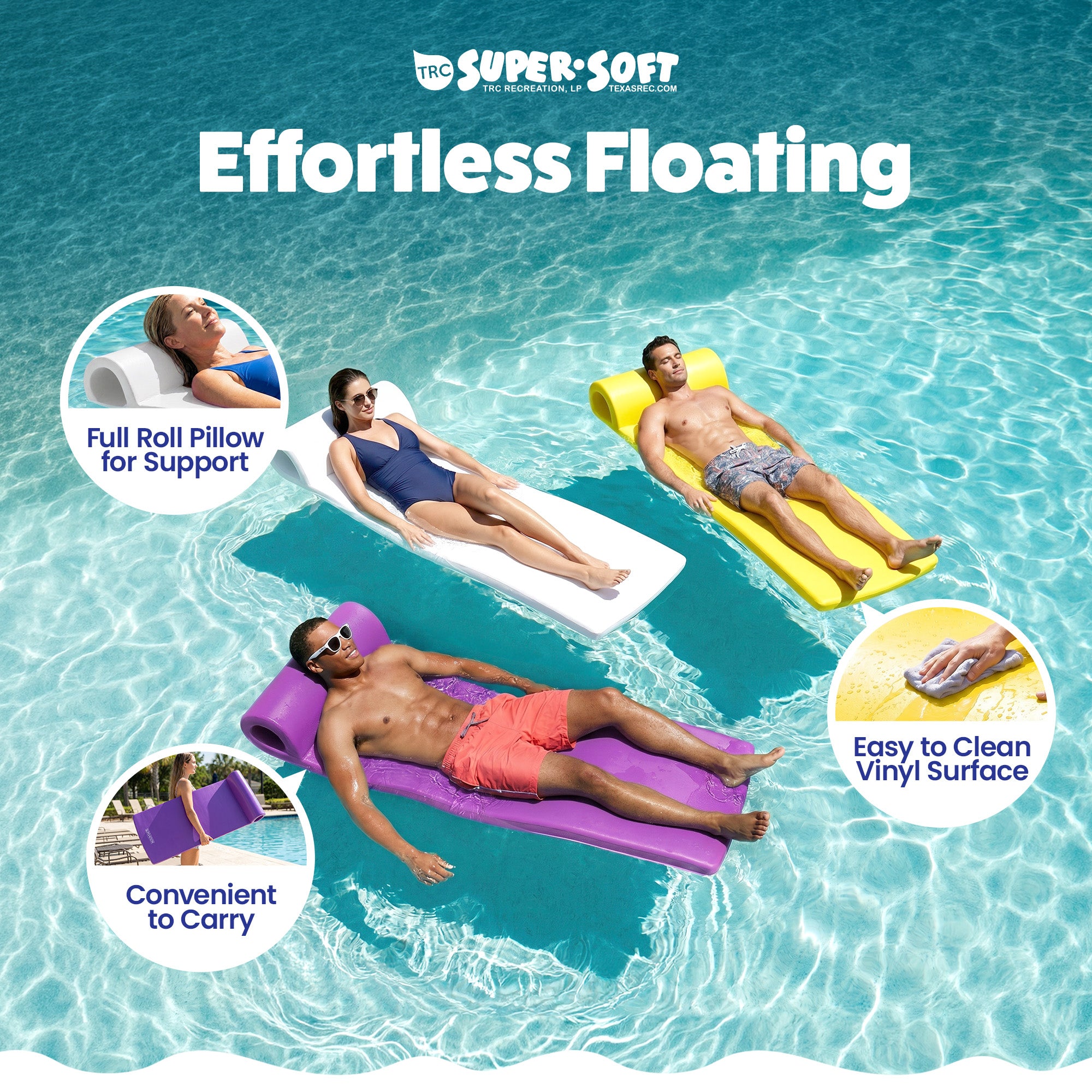 TRC Recreation Sunsation Raft Pool Floats, Bronze Palm White & Green Leaf White