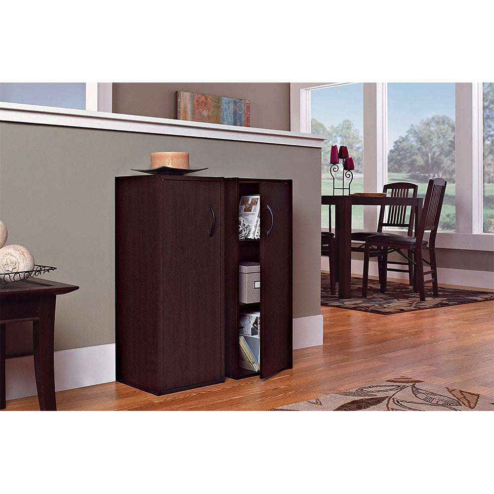 ClosetMaid 899100 Home Stackable 1-Door Storage Organizer, Espresso (2 Pack)