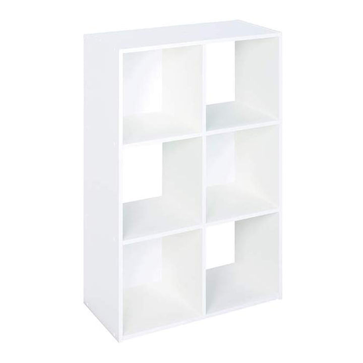 Closetmaid White Home 6 Cube Cubical Storage Organizer with Fabric Bins (6 Pack) - VMInnovations