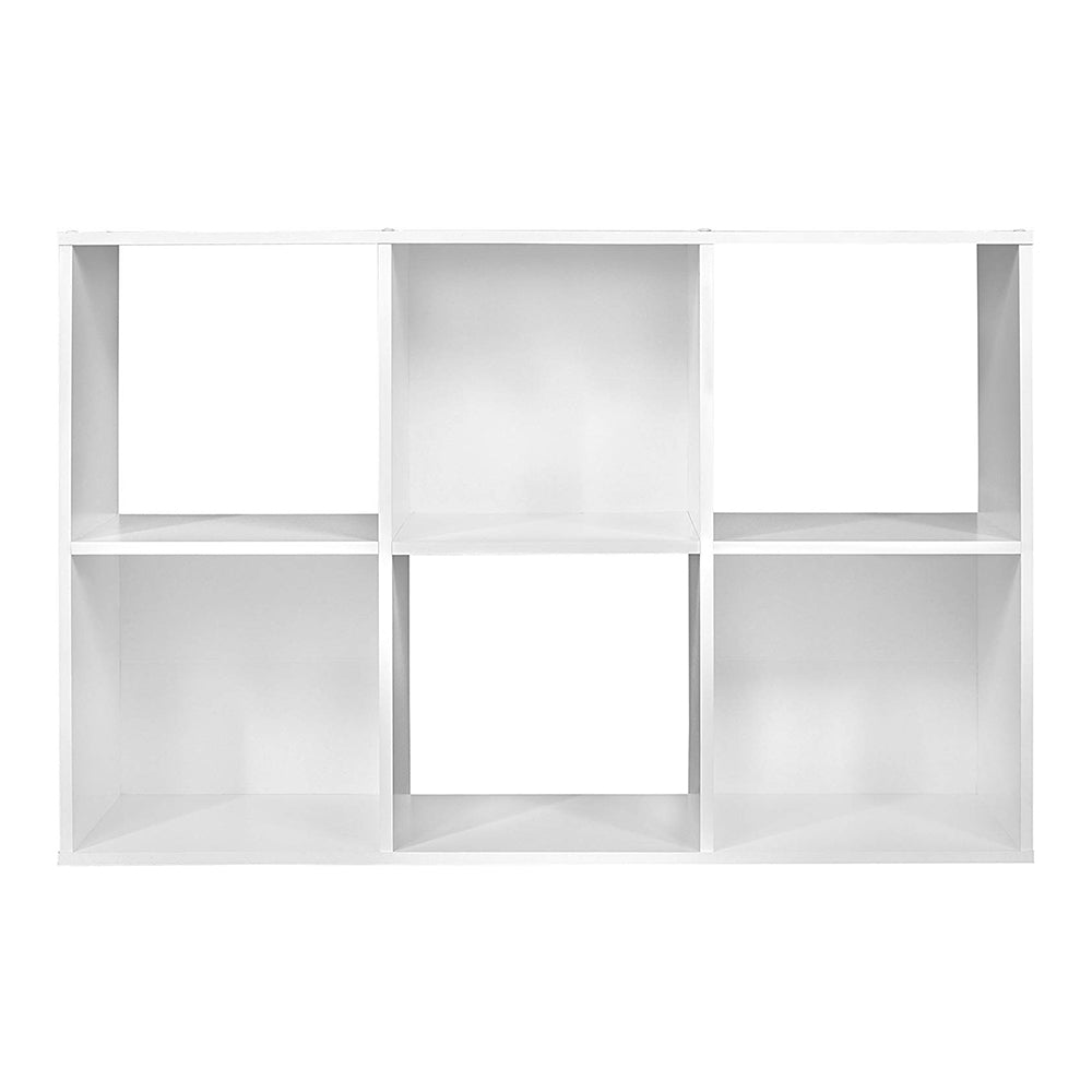 Closetmaid White Home 6 Cube Cubical Storage Organizer with Fabric Bins (6 Pack) - VMInnovations