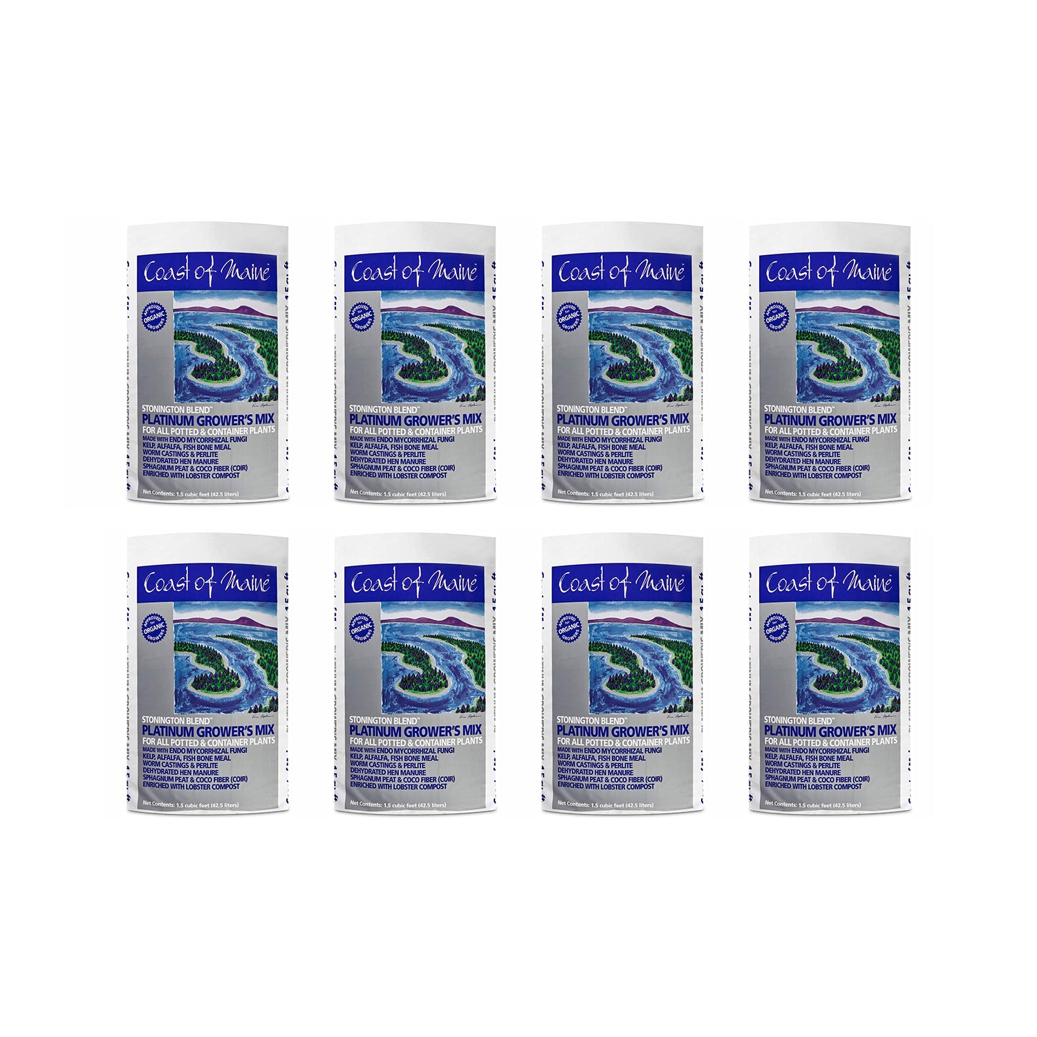 Coast of Maine Stonington Blend Organic Growers Potting Soil Mix (8 Pack) - VMInnovations