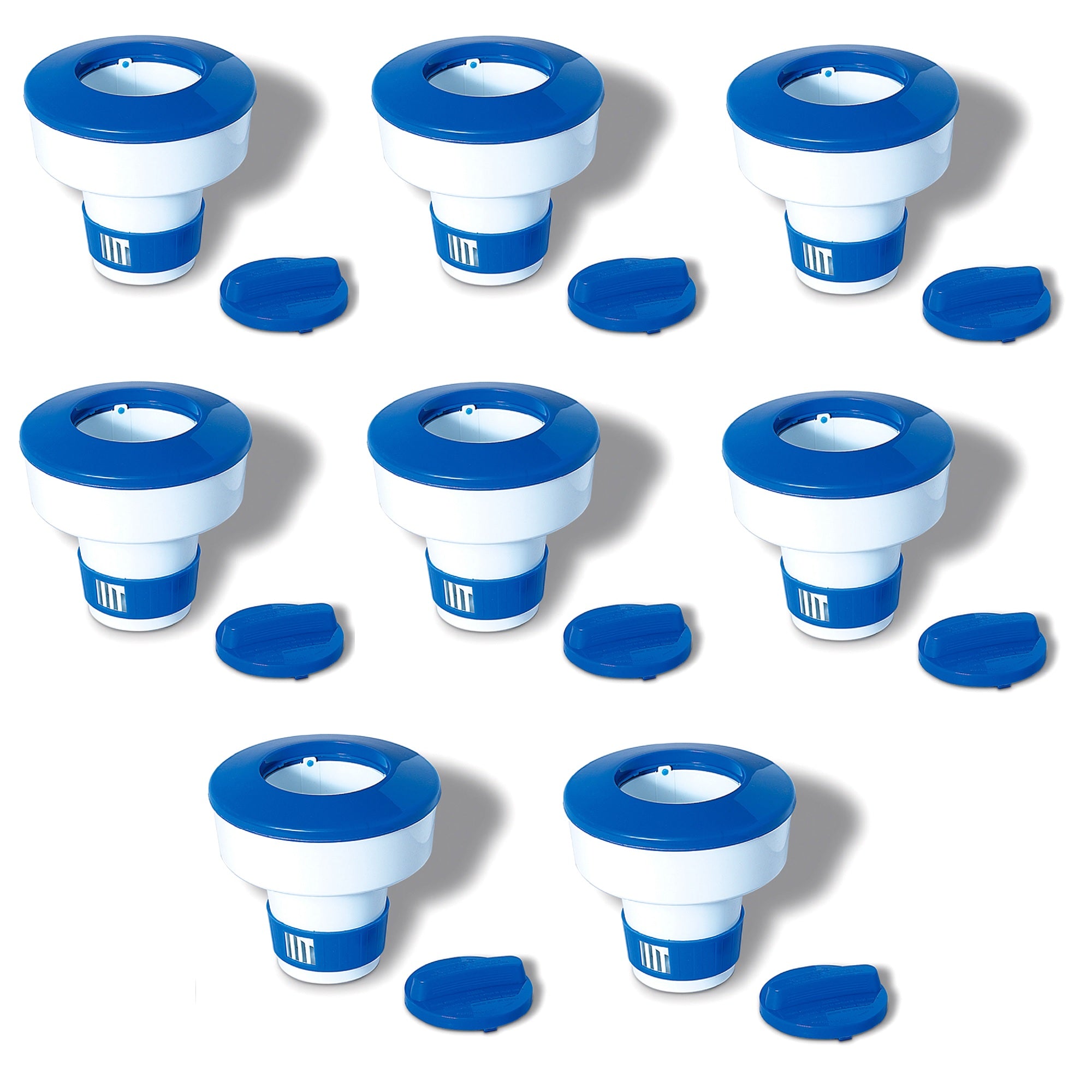 Swimline Hydrotool Swimming Pool Adjustable Floating Chlorine Dispenser (8 Pack) - VMInnovations