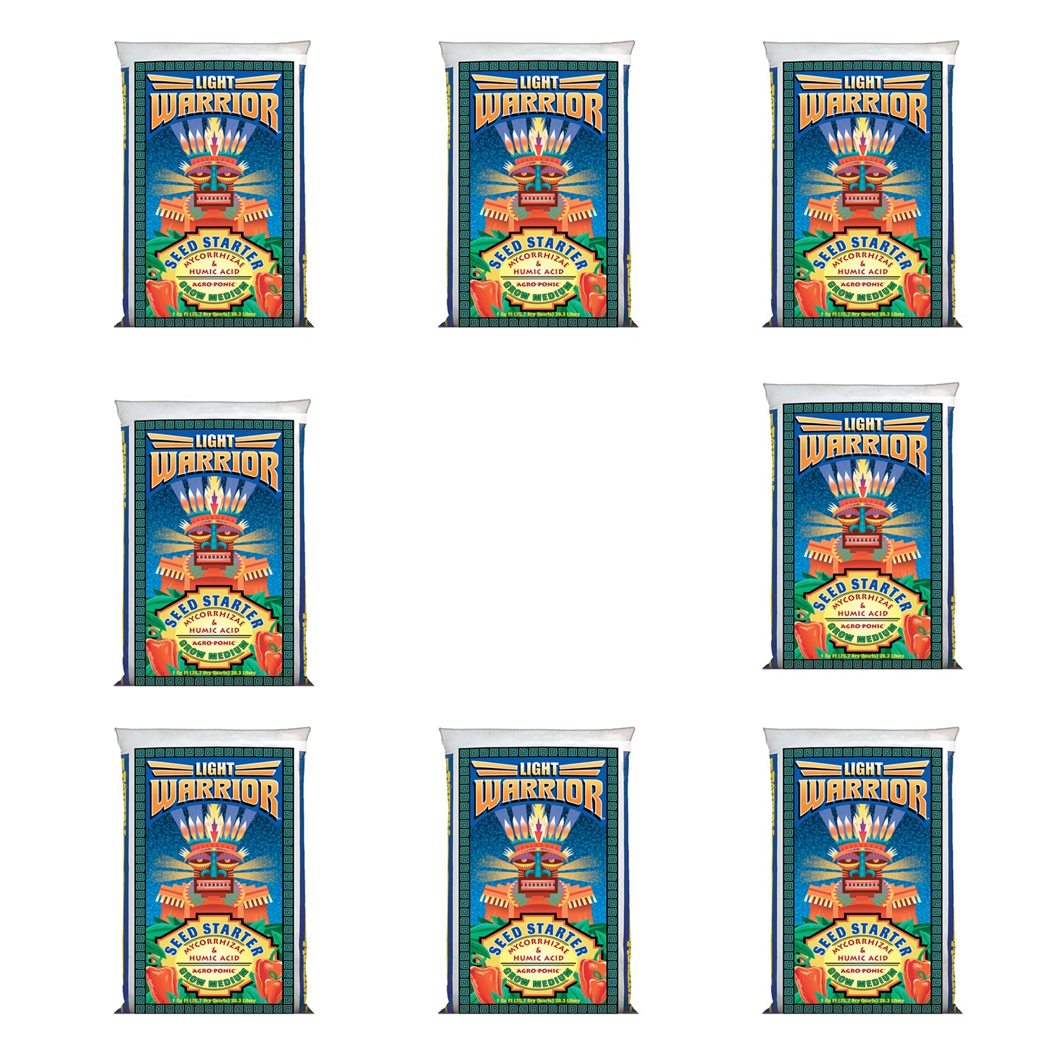 FoxFarm Light Warrior Soilless Germinator Mix, 1 Cu. Ft (FL/MO/IN Only) (8 Pack)