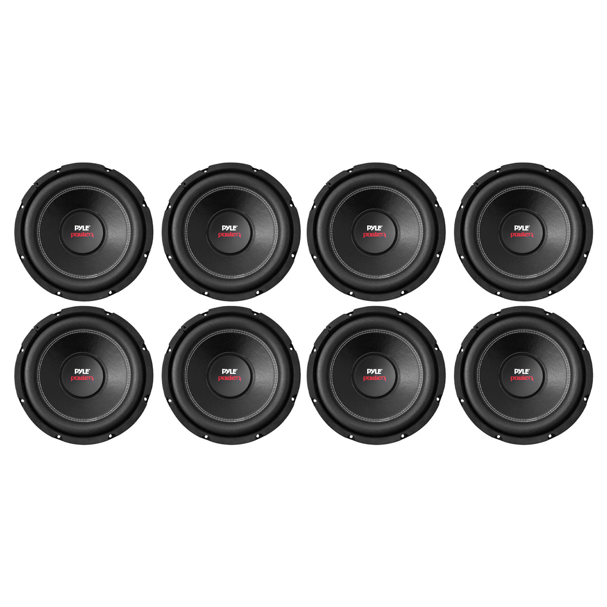 Pyle 10" 1000 Watts Car Steel Basket Power DVC Dual 4 Ohm Subwoofer (8 Pack)
