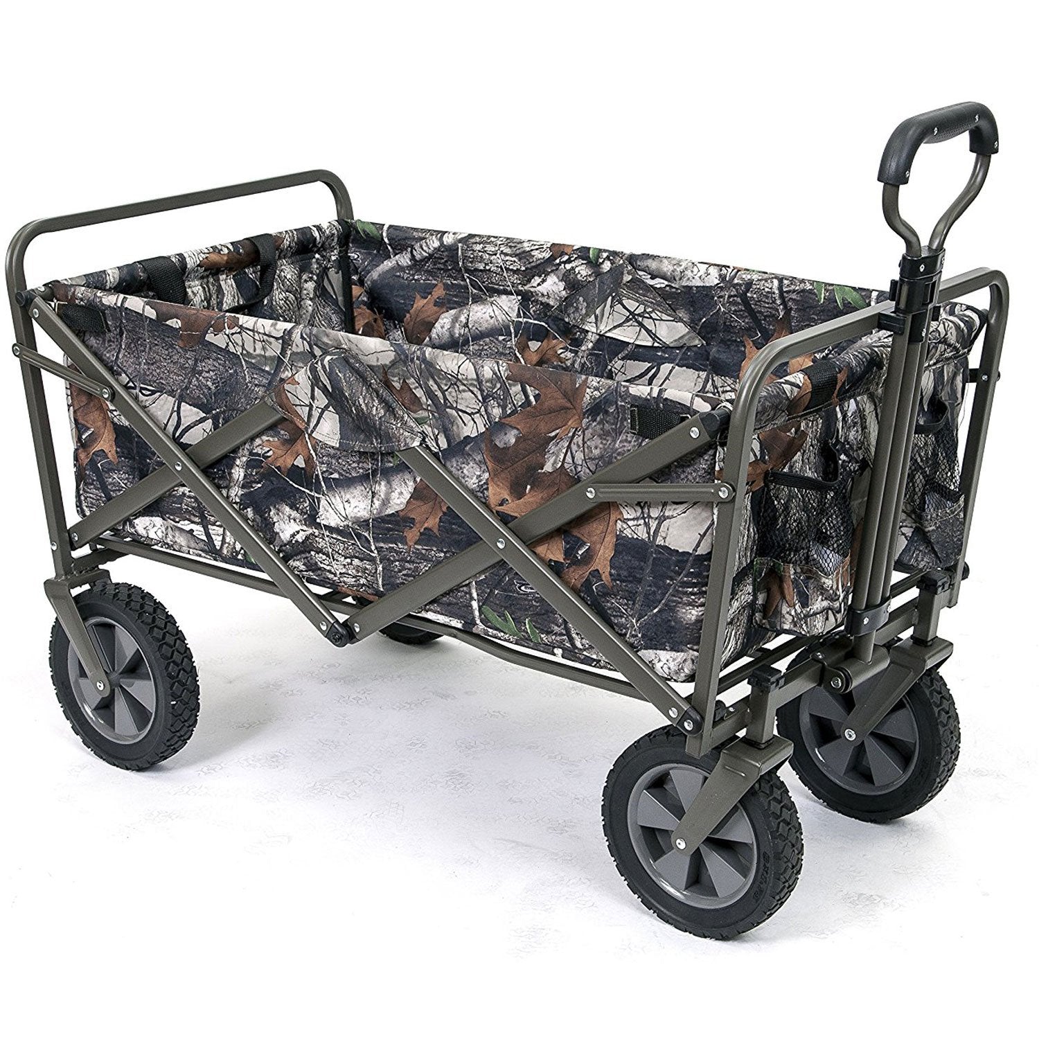 Mac Sports Folding Outdoor Garden Utility Wagon Cart, Camouflage (2 Pack) - VMInnovations