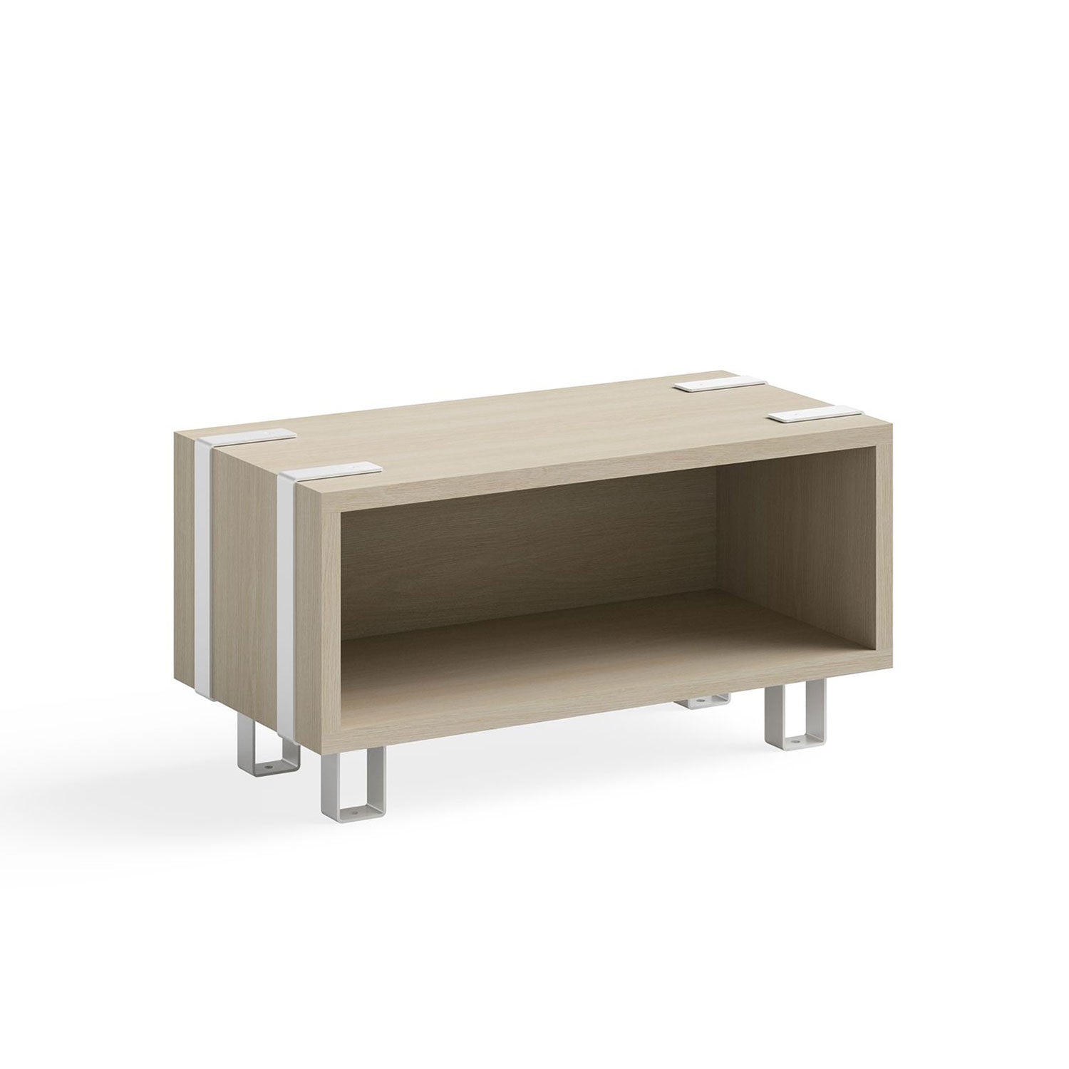 Safco 12.25 Inch Tall Wooden Ready Home Office Stackable Storage Cabinet, Beige
