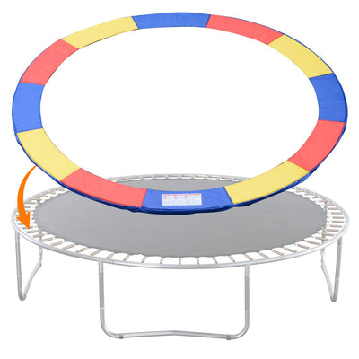 ExacMe 15 Ft Trampoline Replacement Frame Spring Cover Safety Pad, Multicolor
