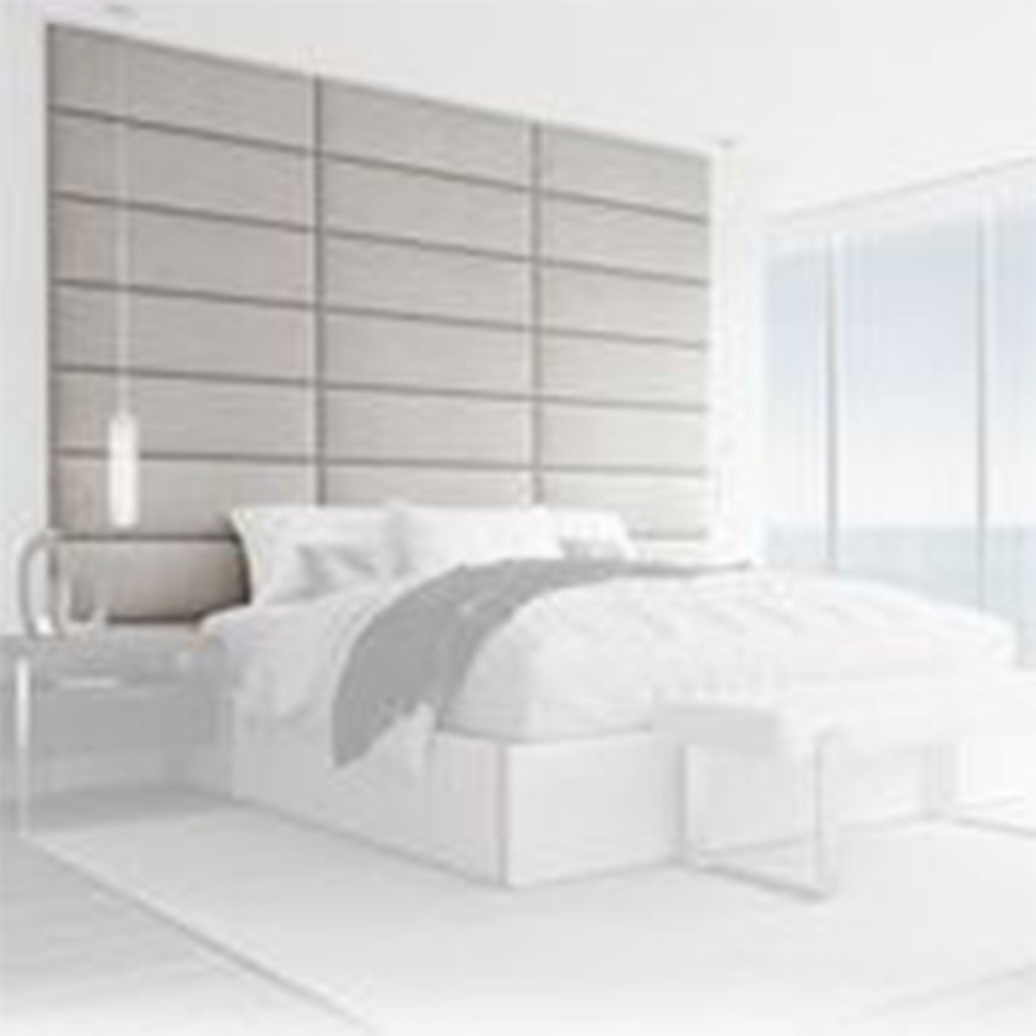 Vant 30 x 46 Inch Upholstered Wall Panels, Micro Suede Neutral Sand (4 Pack)
