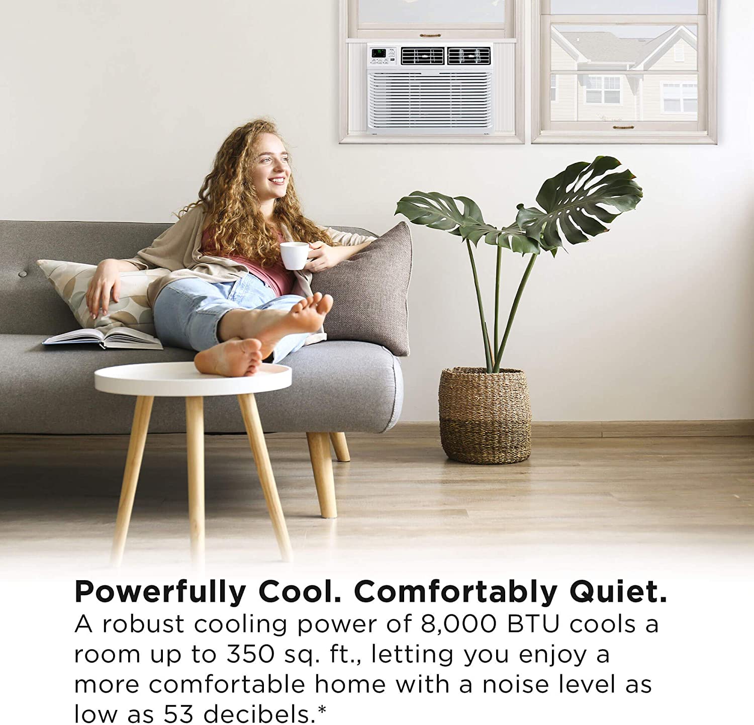TCL 8W3E1-A 8,000 BTU 3 Fan Speed 8 Directional Cooling Window Air Conditioner