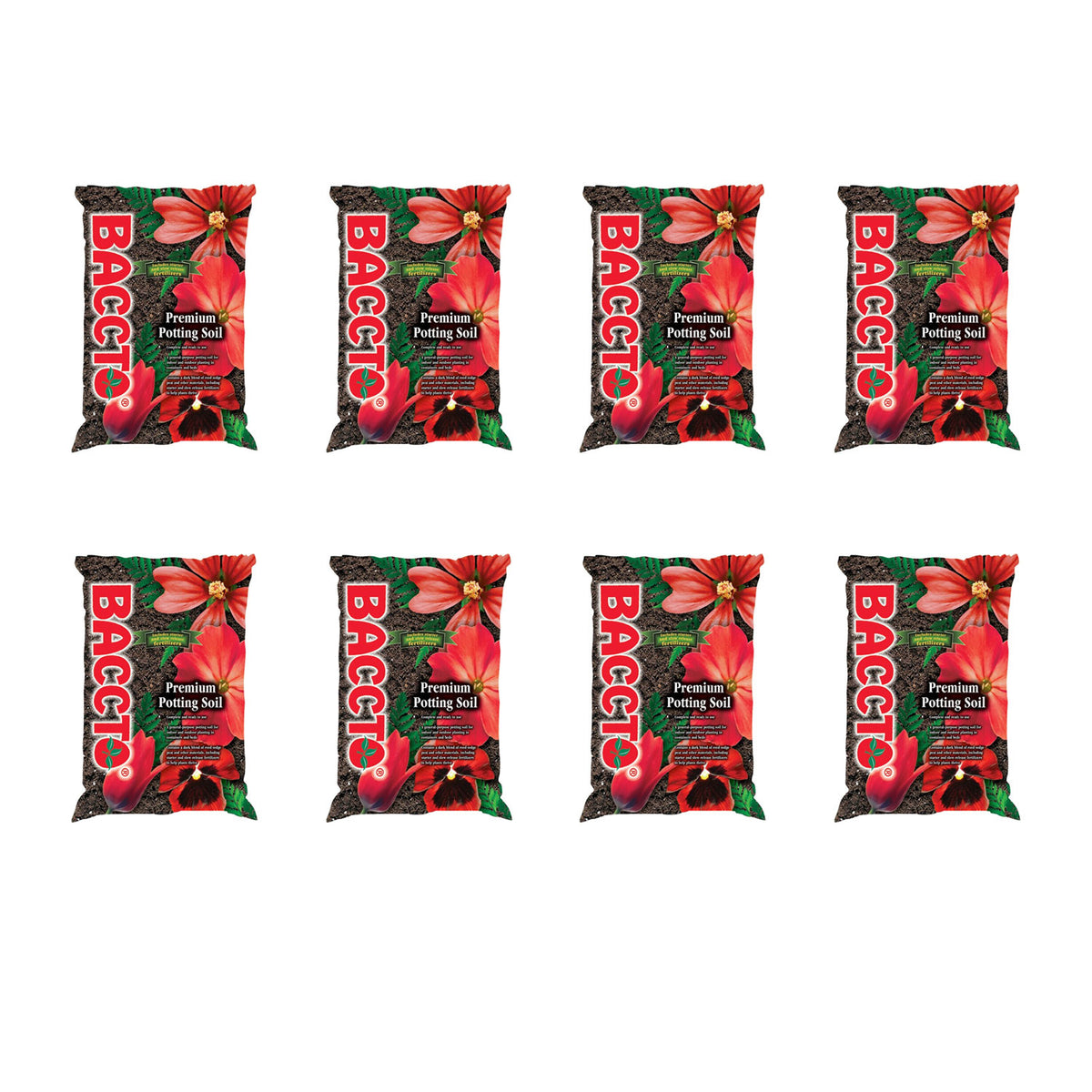Michigan Peat Baccto All Purpose Potting Soil with Perlite, 25 lbs (8 Pack)