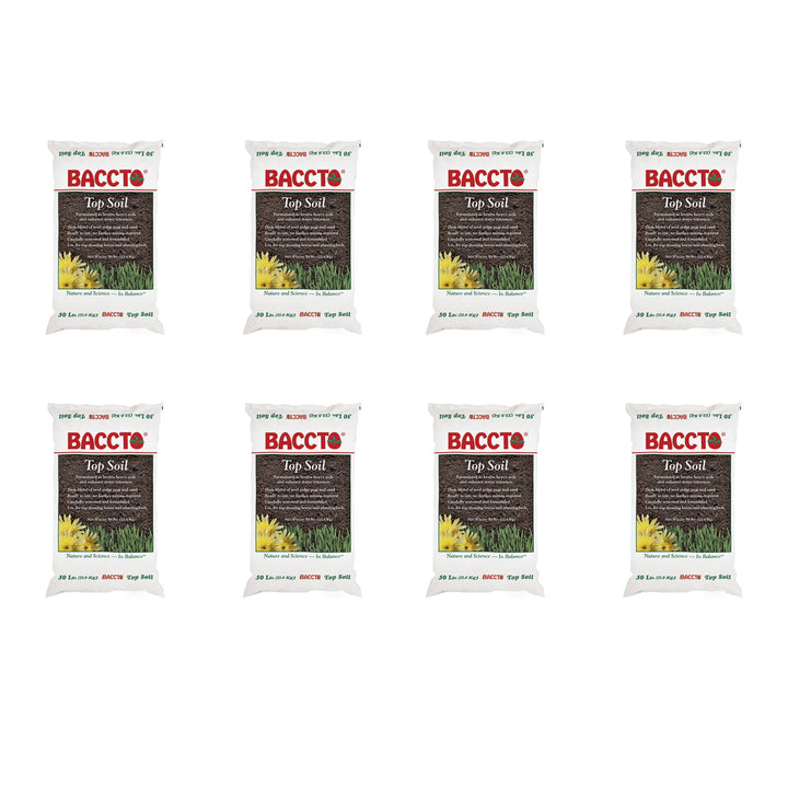 Michigan Peat Baccto Topsoil with Reed Sedge, Peat and Sand, 50lbs (8 Pack)