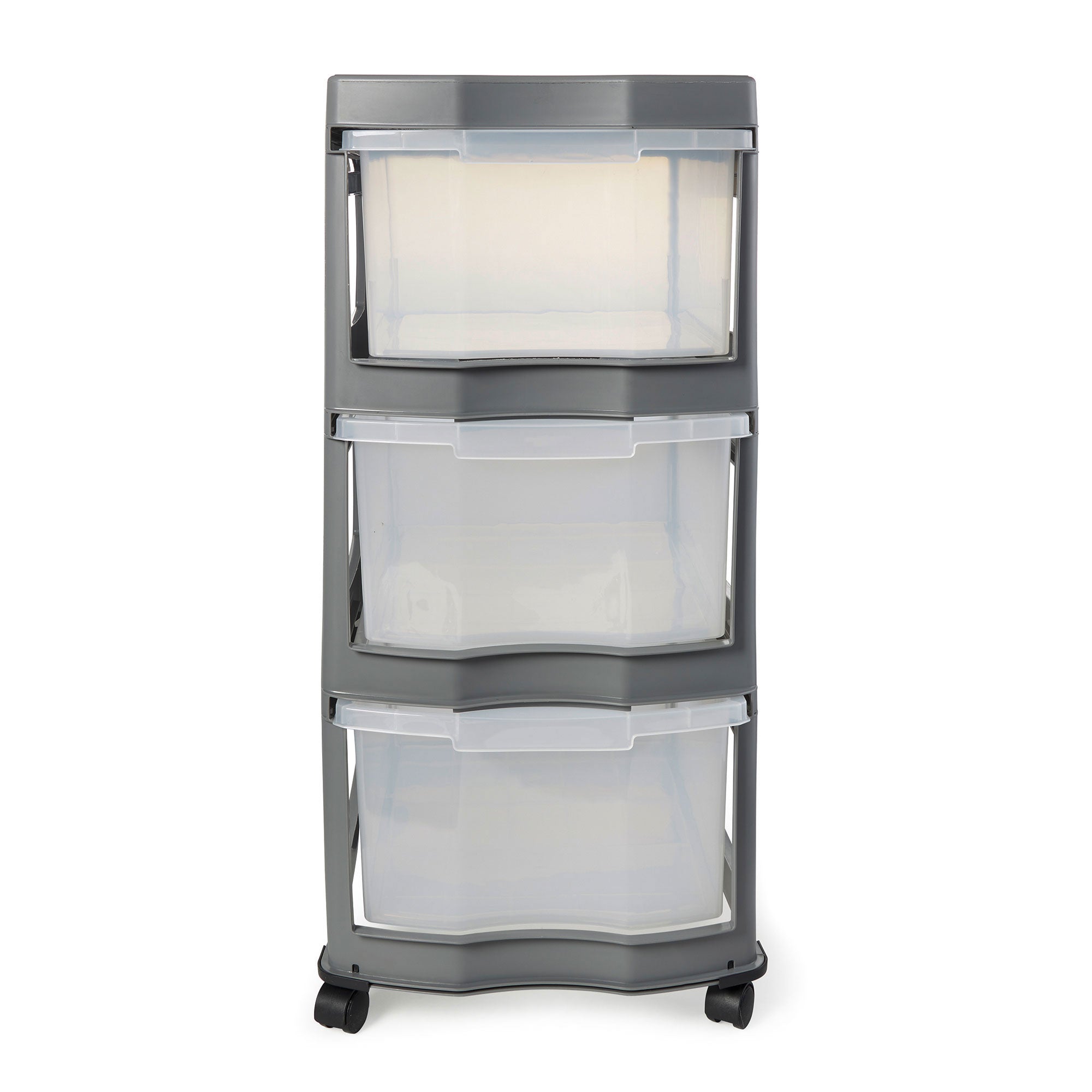 Life Story Classic 3 Shelf Storage Organizer Plastic Drawers, Gray (3 Pack) - VMInnovations