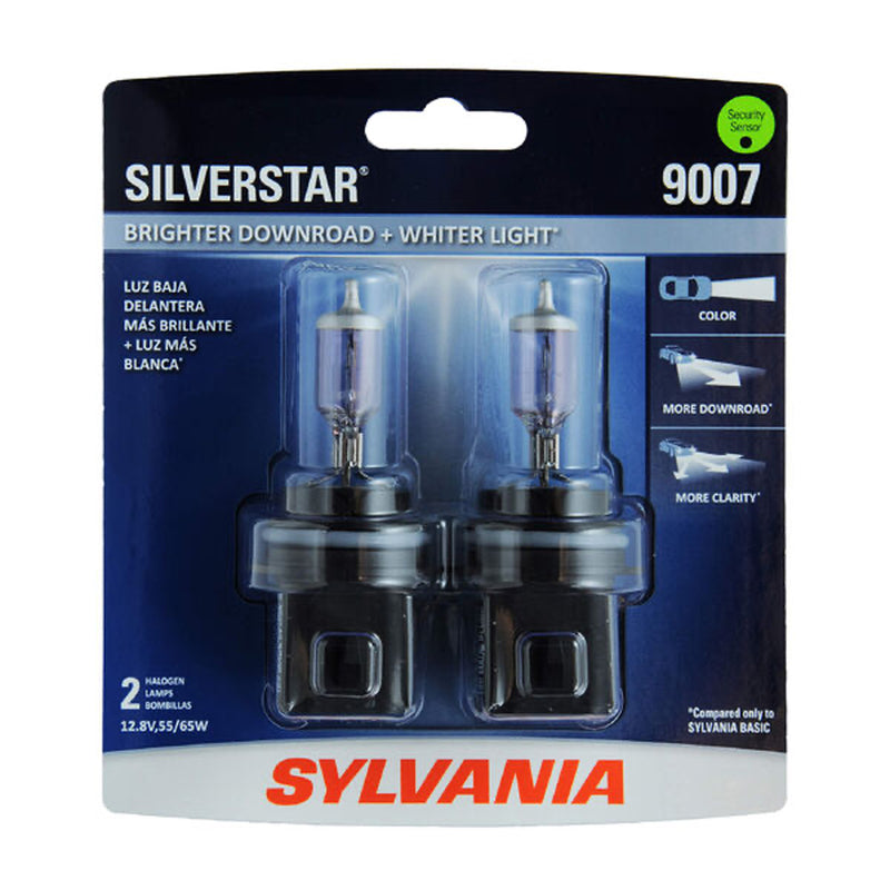 Sylvania 9007 SilverStar High Performance Halogen Headlight Bulbs White (2 Pack)