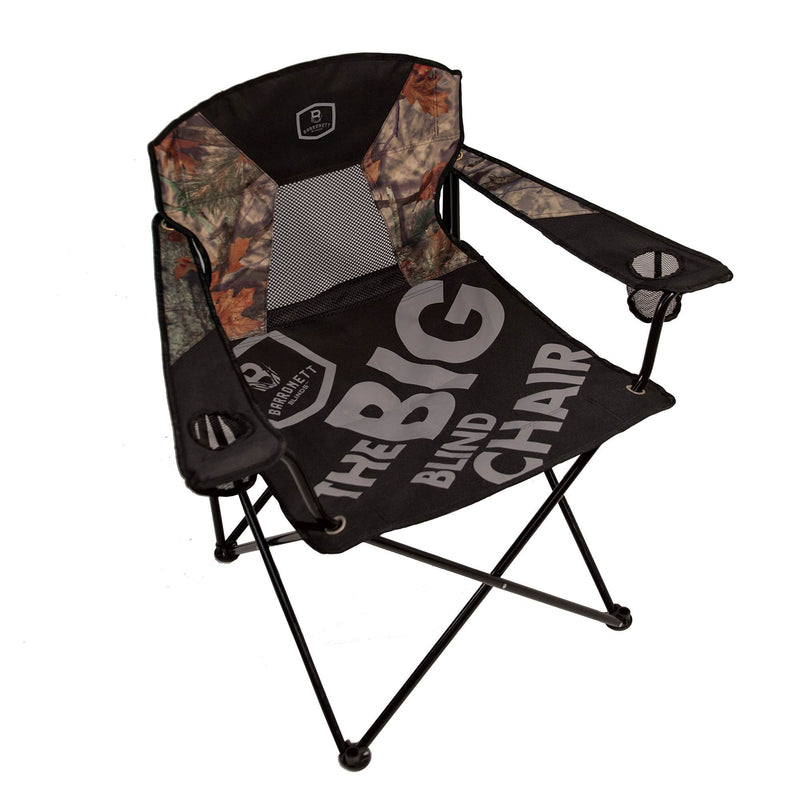 Barronett Blinds Big Blind Black & Camo Large Heavy Duty Folding Chair (2 Pack)